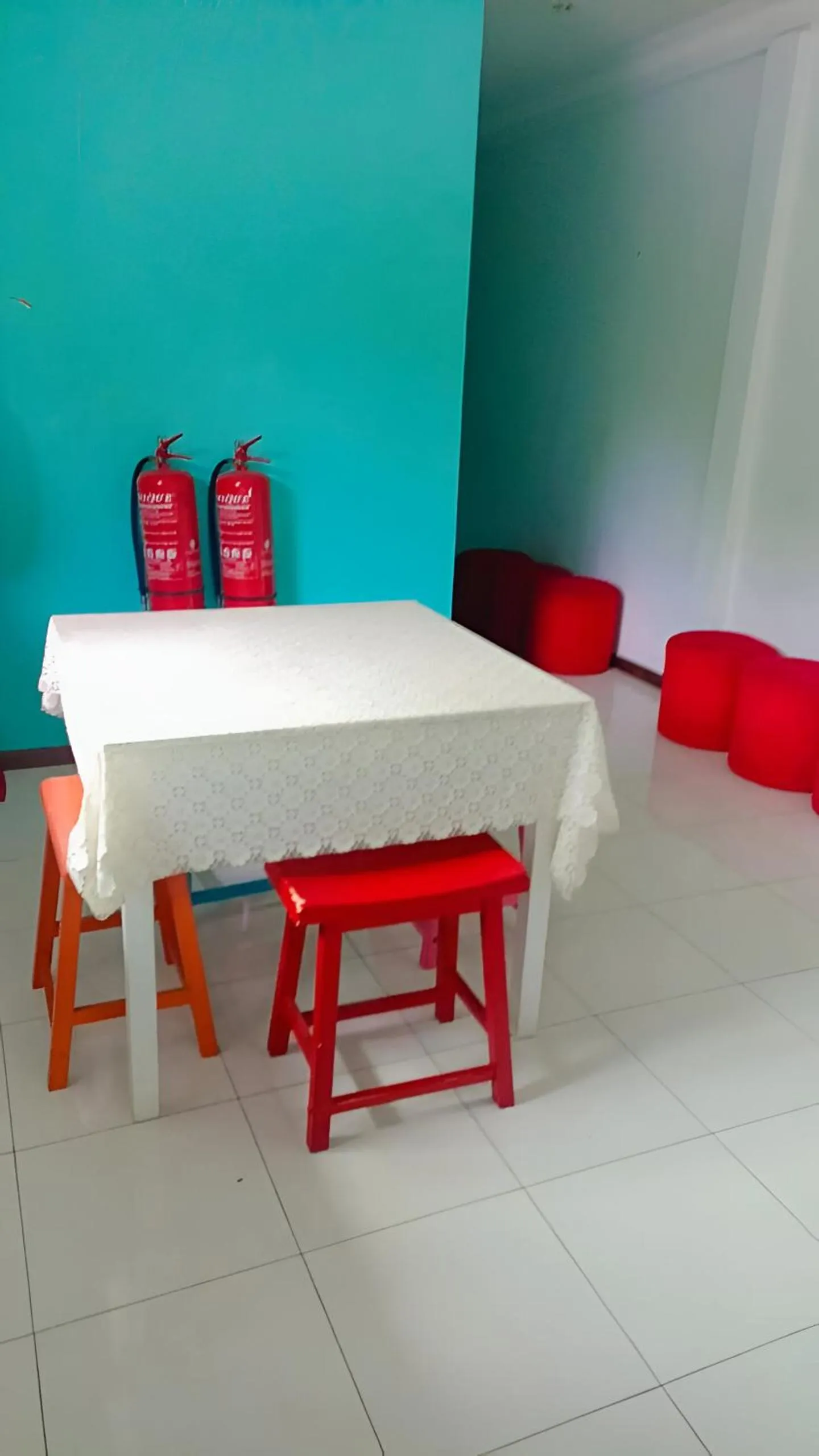 Seating area in 69 Hotel