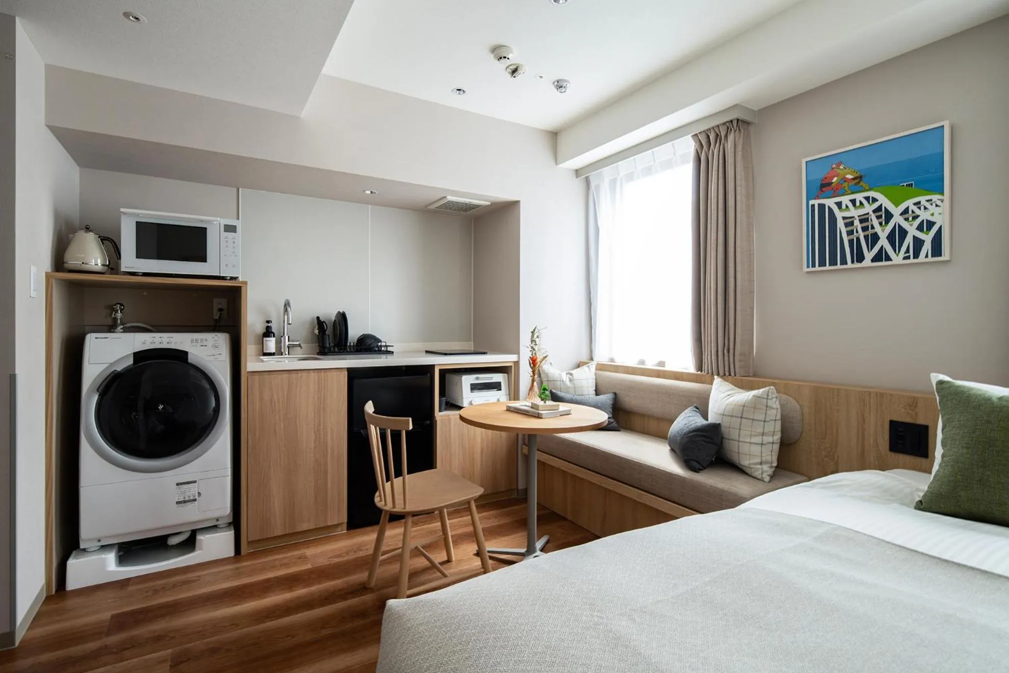 Kitchen or kitchenette, Bed in Section L Shimbashi West