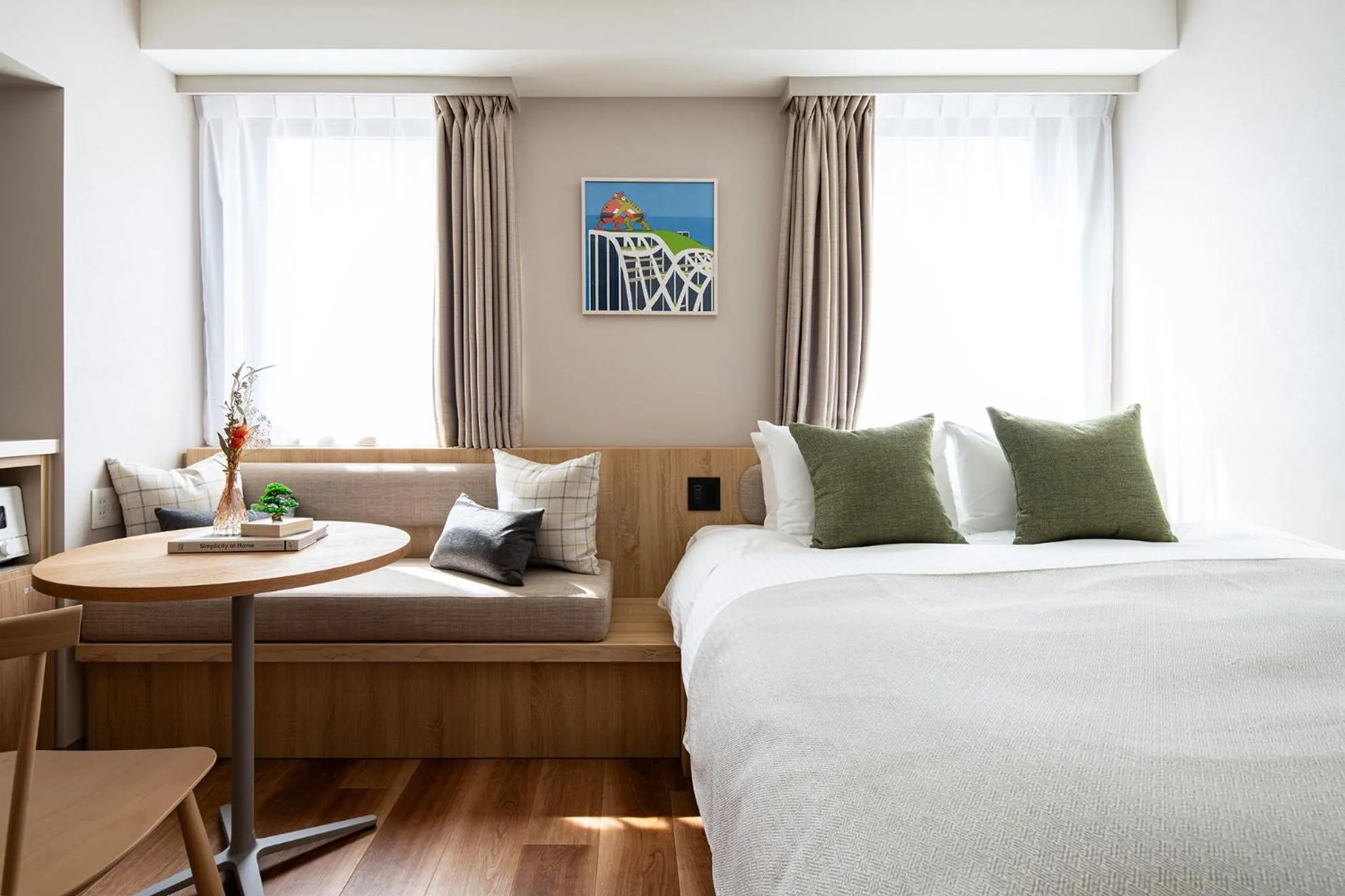 Bedroom, Bed in Section L Shimbashi West