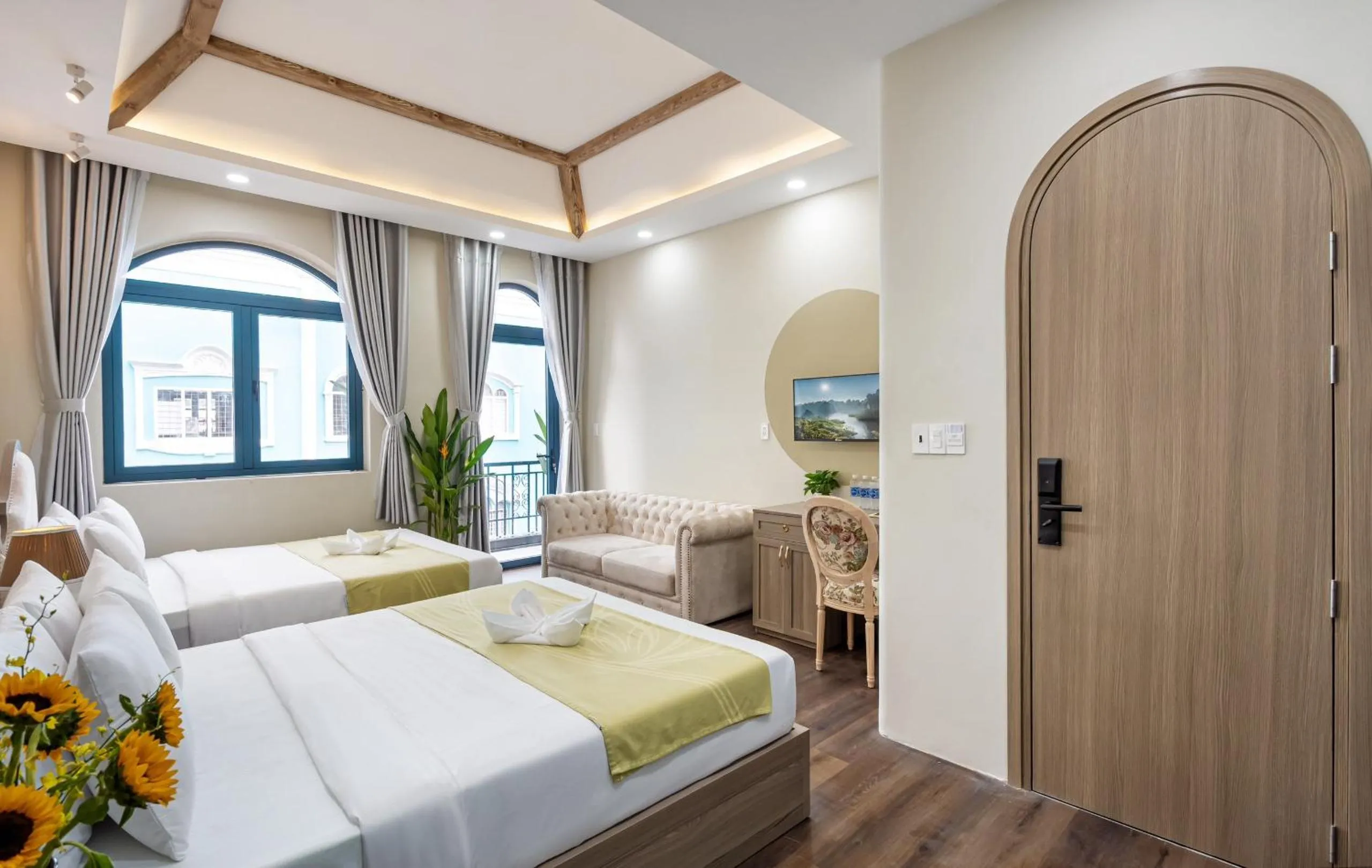 Bed in Jan Villa SaiGon Oasis