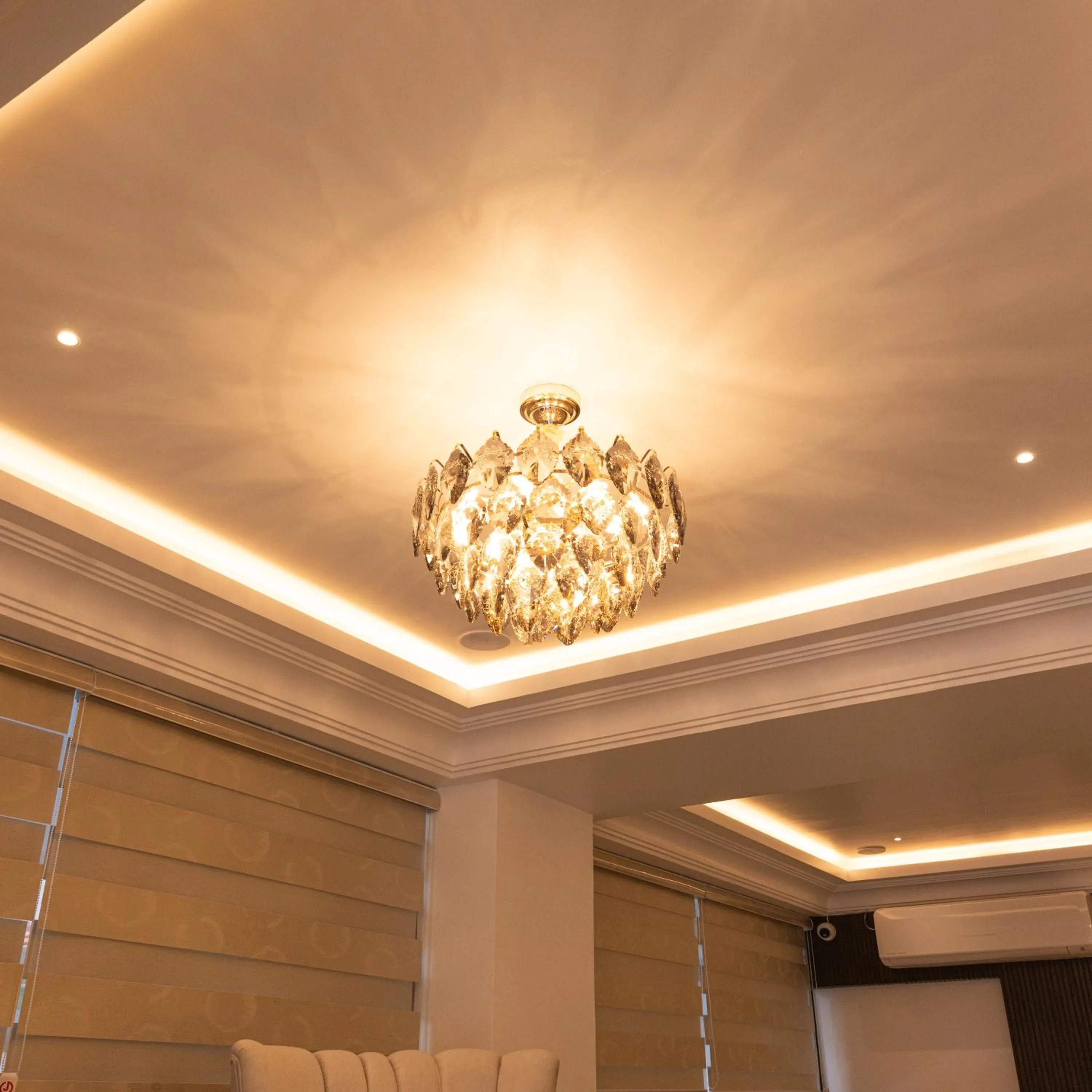 Seating area in Hotel Radhe Pride Hitech City