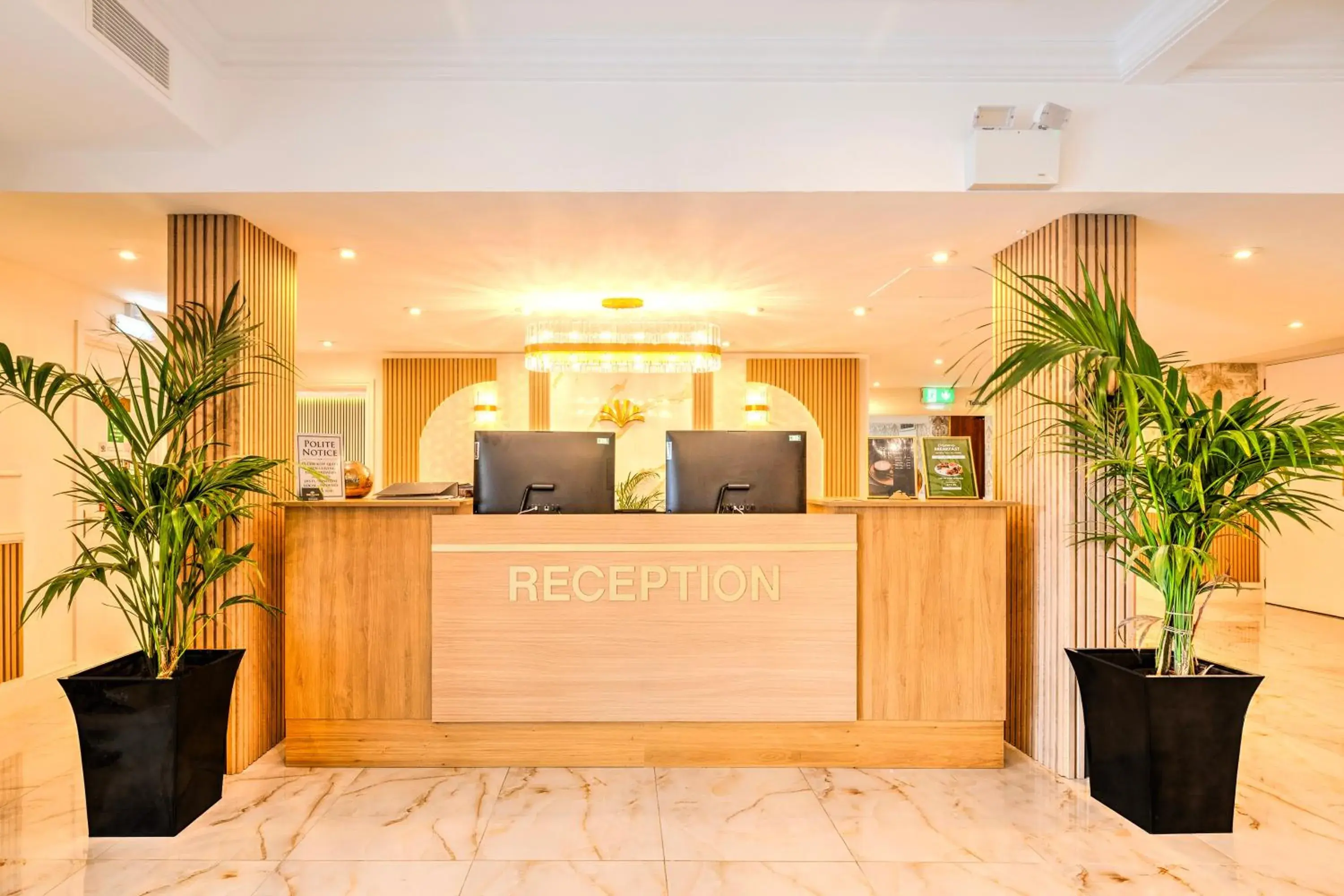 Lobby or reception in Palms Hotel & Retreat By Palette London Romford Lobby or reception in Palms Hotel & Retreat By Palette London Romford