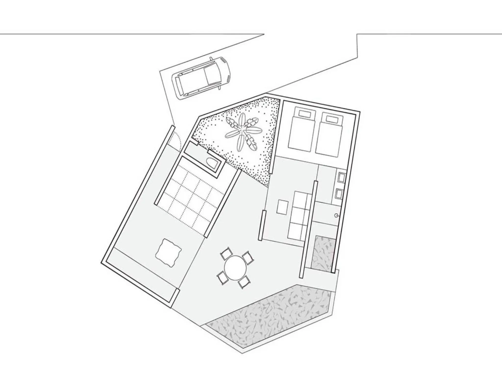 Floor plan in YAWN YARD Kouri Island
