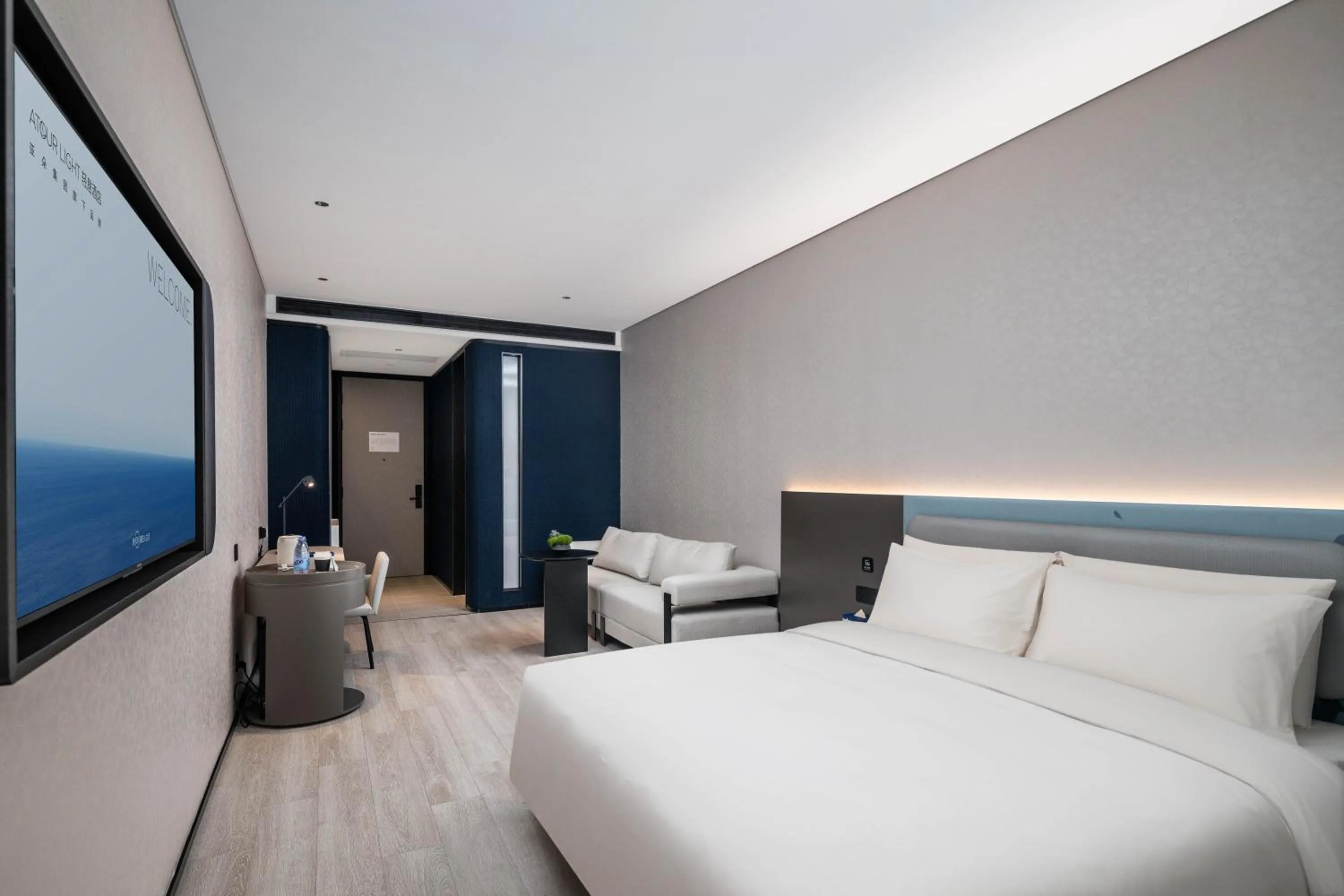 Bed in Atour Light Hotel Shenzhen Nanshan Science and Technology Park Changyuan