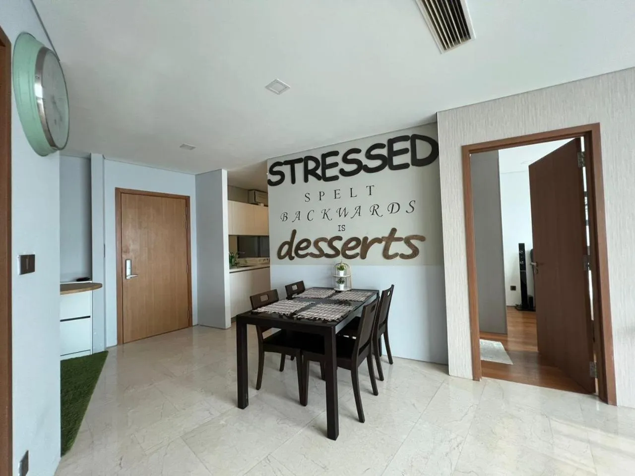 Text overlay in Vortex Suites KLCC City Center