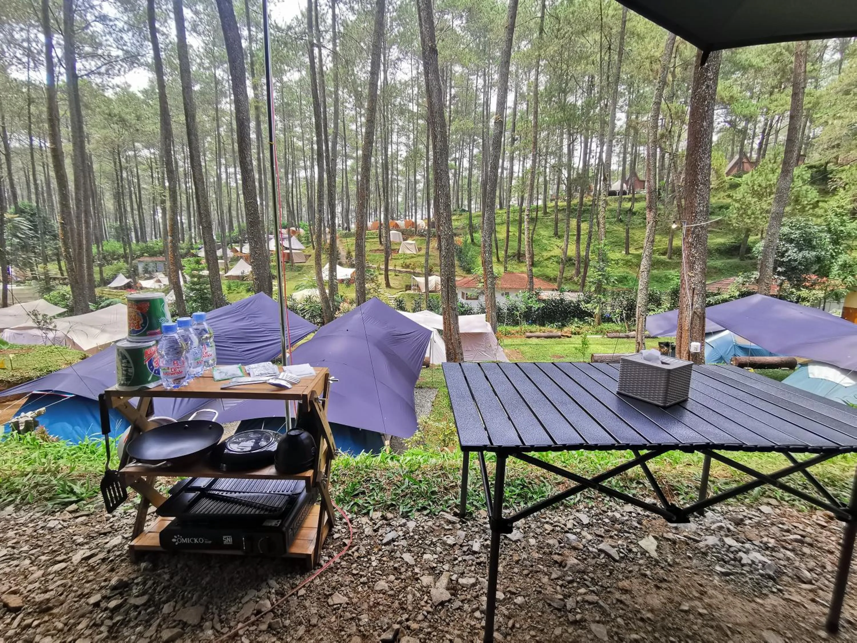 Garden view in corak alam glamping