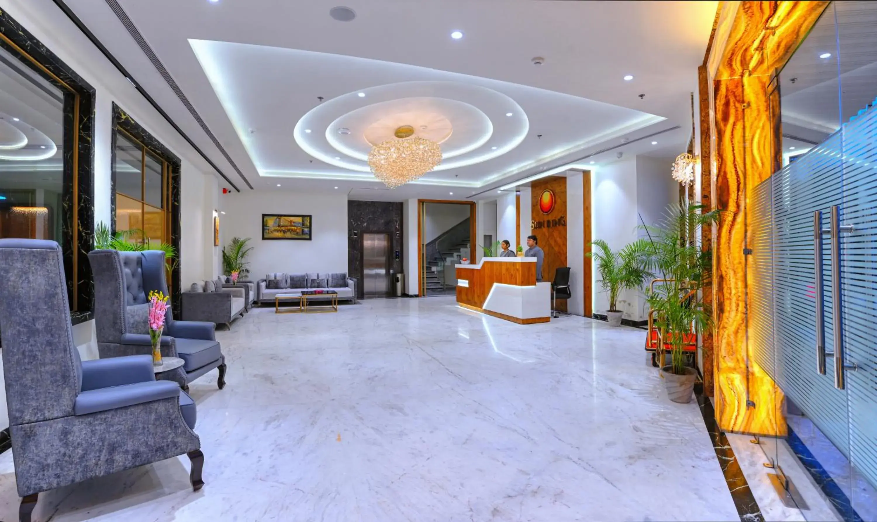 Lobby or reception in Hotel Sun Ring Lobby or reception in Hotel Sun Ring