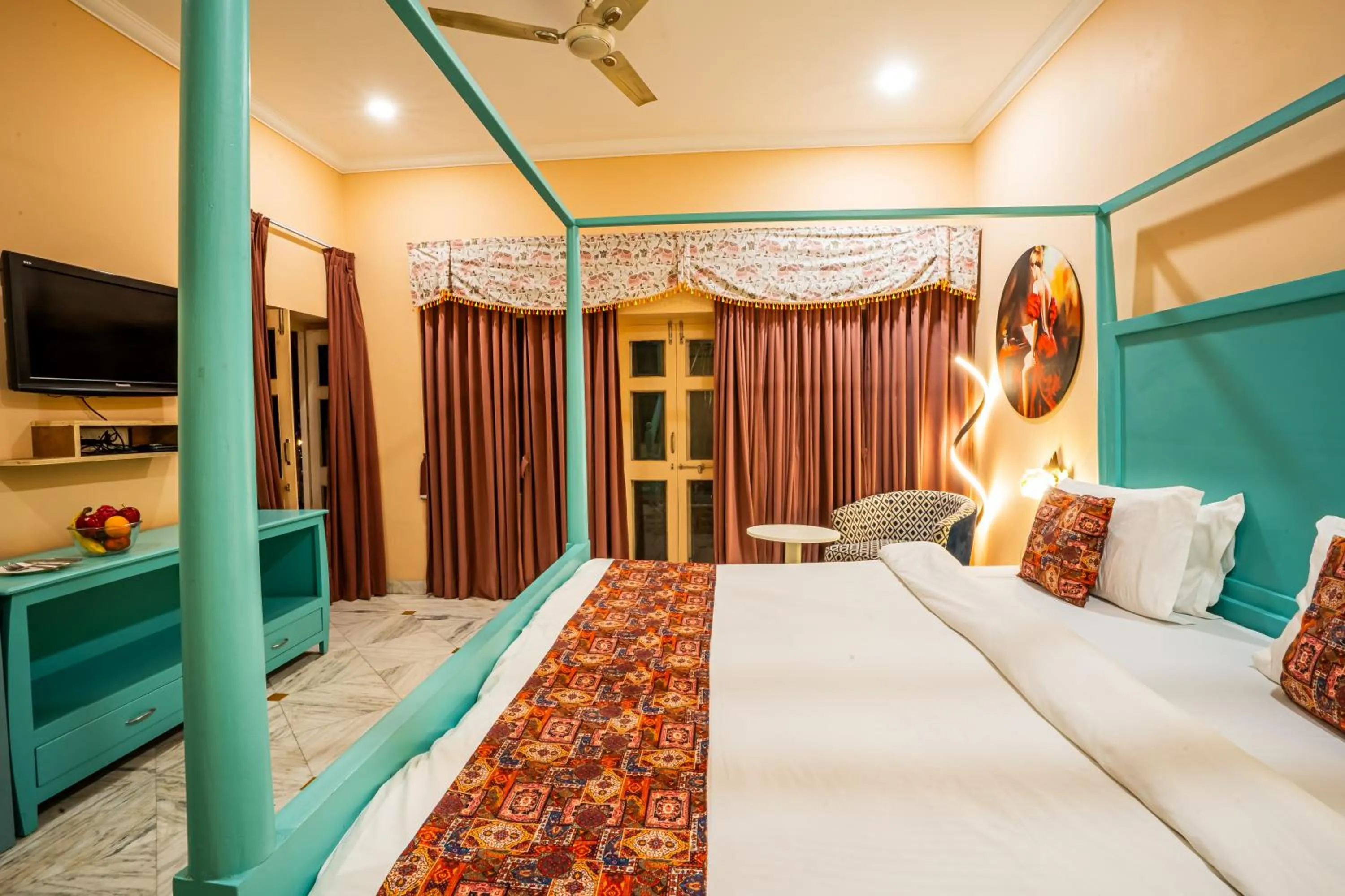 Bed in The Marwar Hotel & Gardens