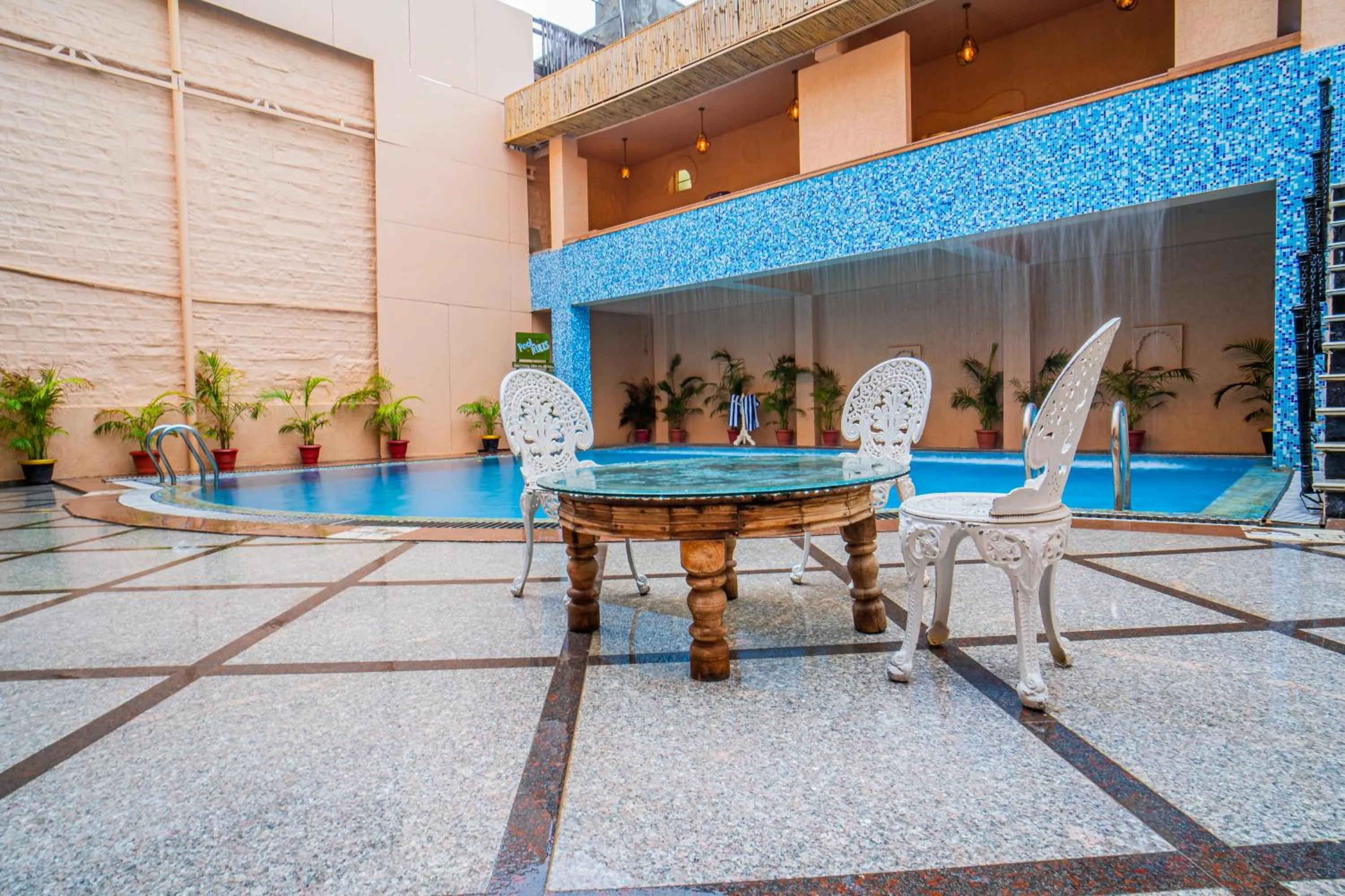 Pool view in The Marwar Hotel & Gardens