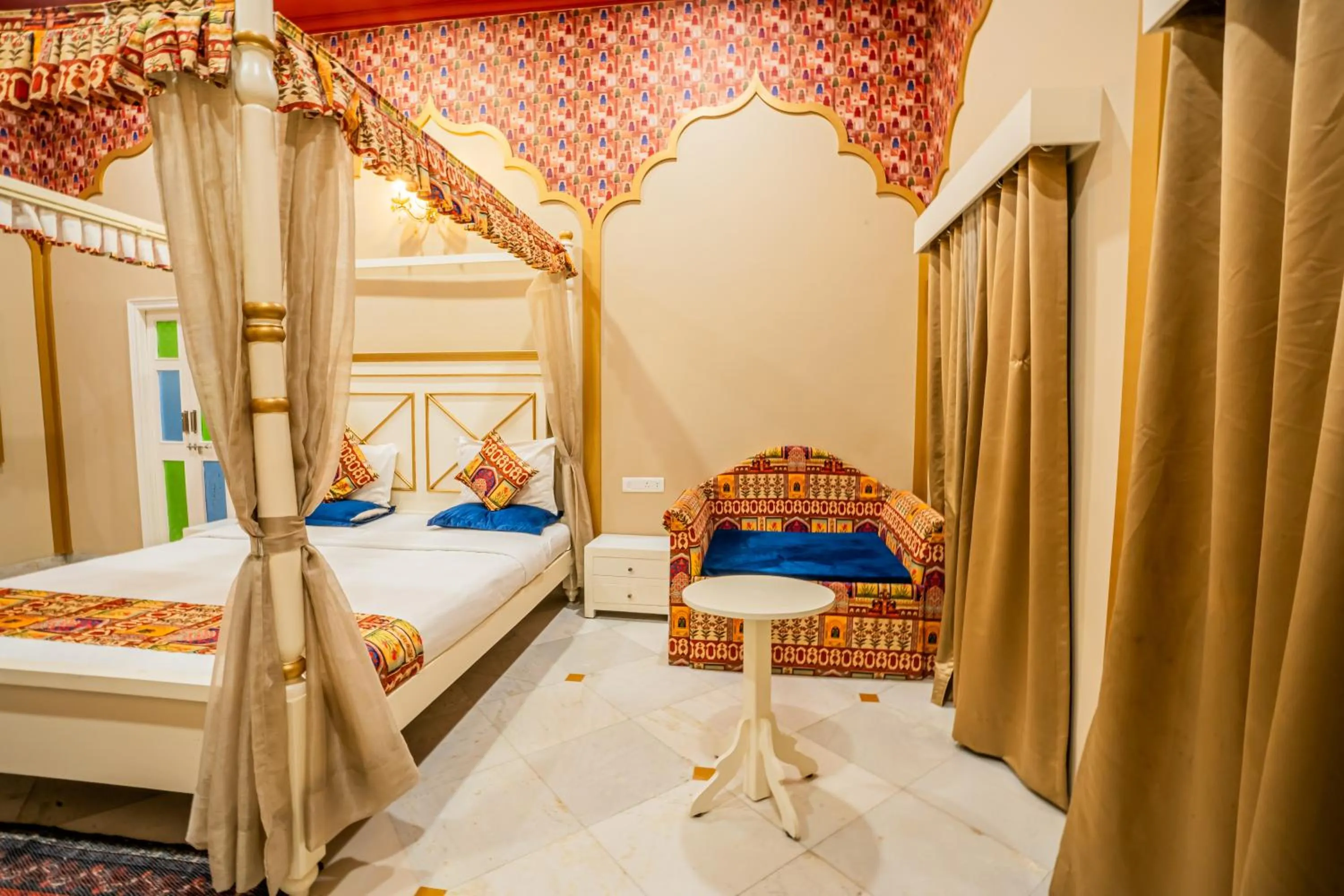 Bed in The Marwar Hotel & Gardens