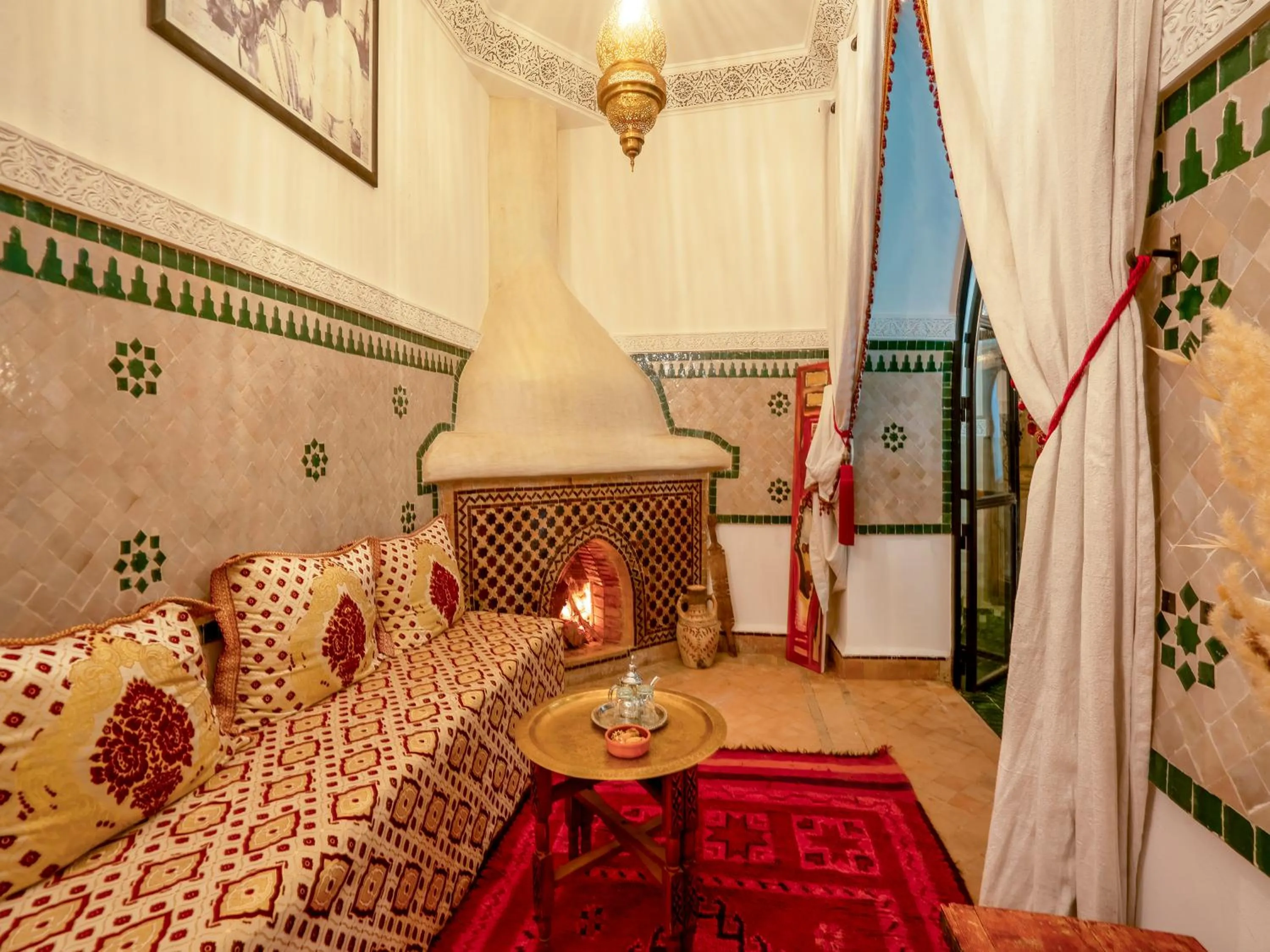 Seating area in Riad Yalla habibi
