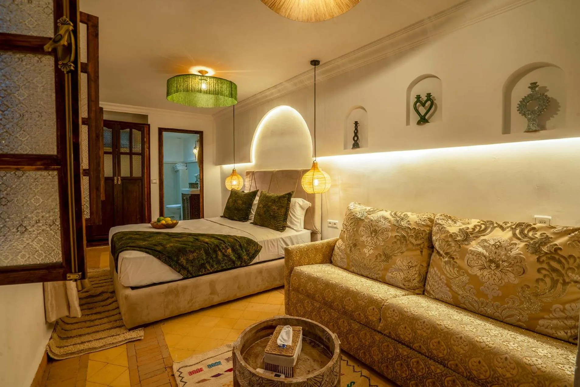 View (from property/room), Bed in Riad Yalla habibi