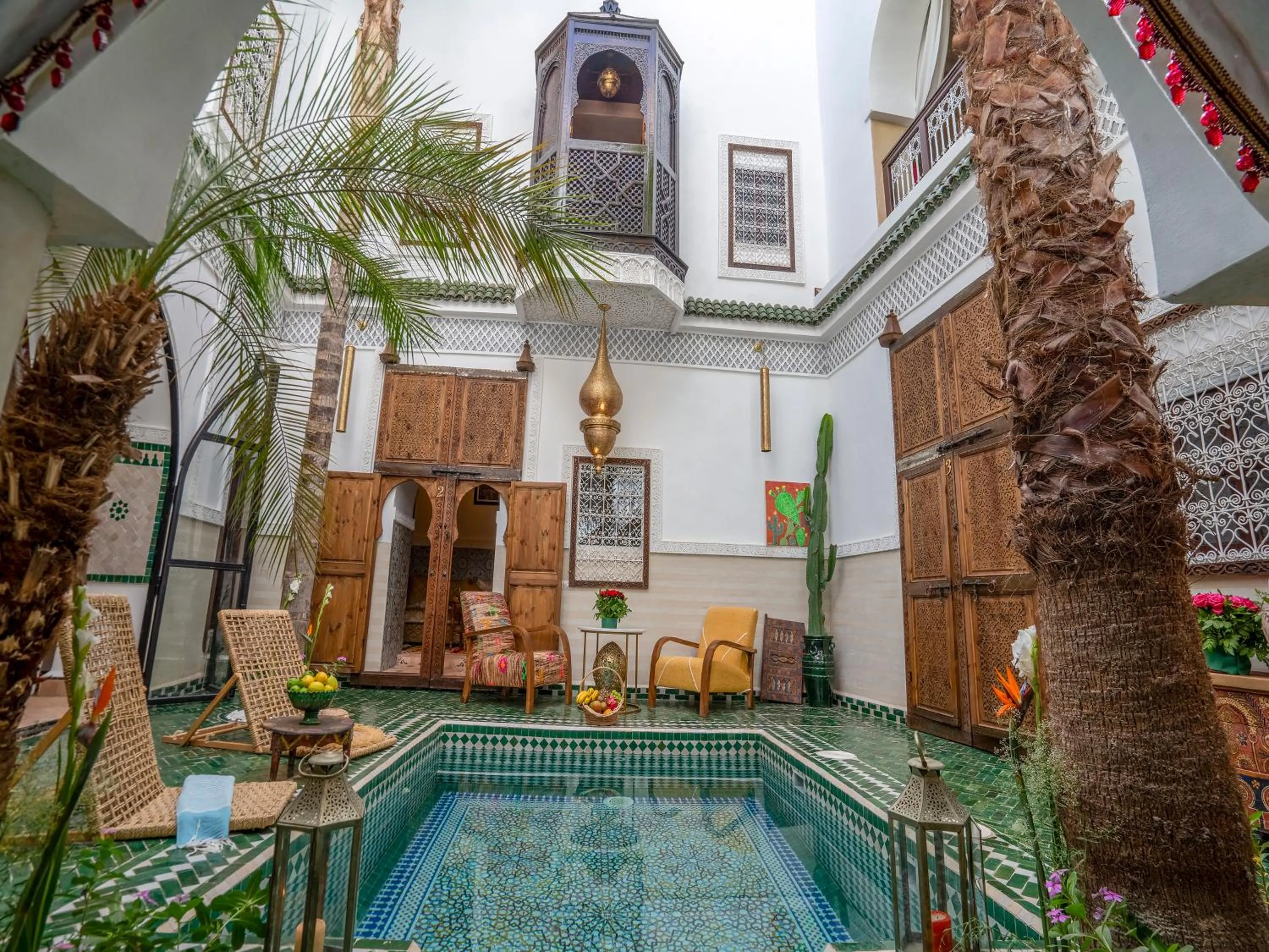Pool view in Riad Yalla habibi