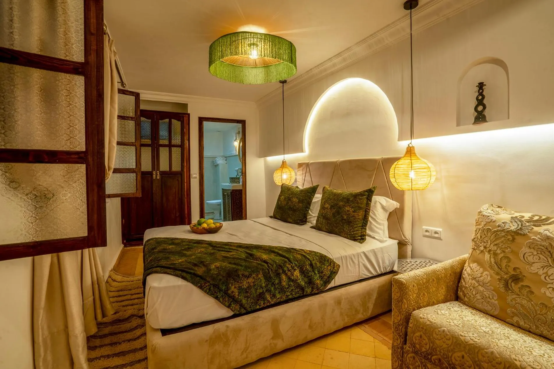 View (from property/room), Bed in Riad Yalla habibi