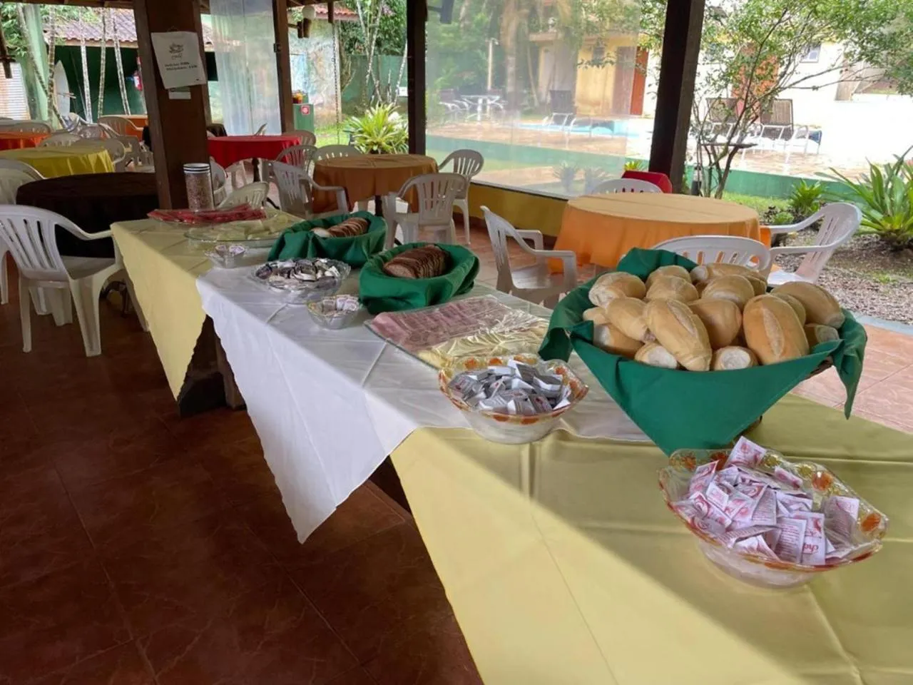 Buffet breakfast in Pousada Canto de Itamambuca