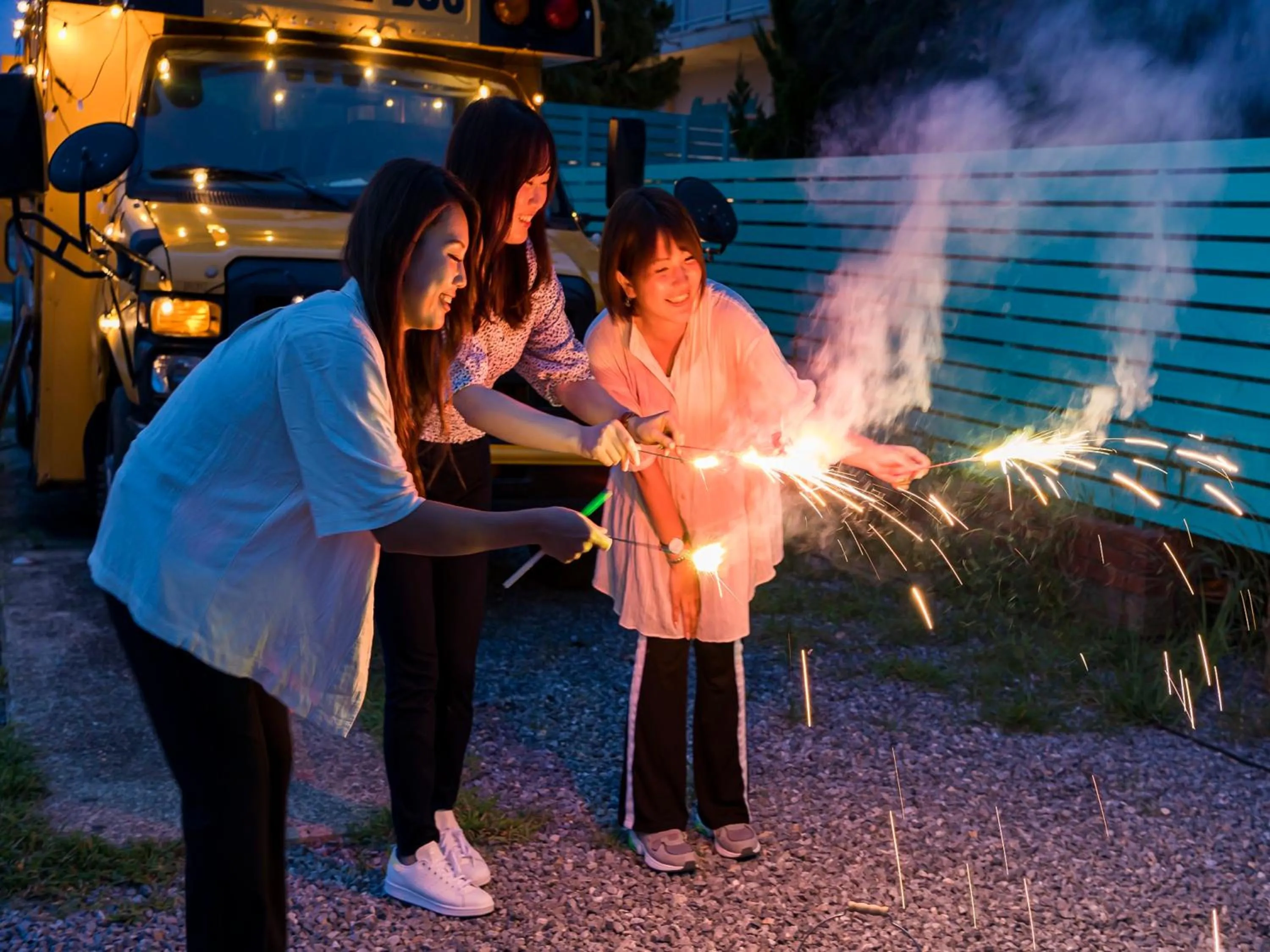 People in Takatakiko Glamping Resort