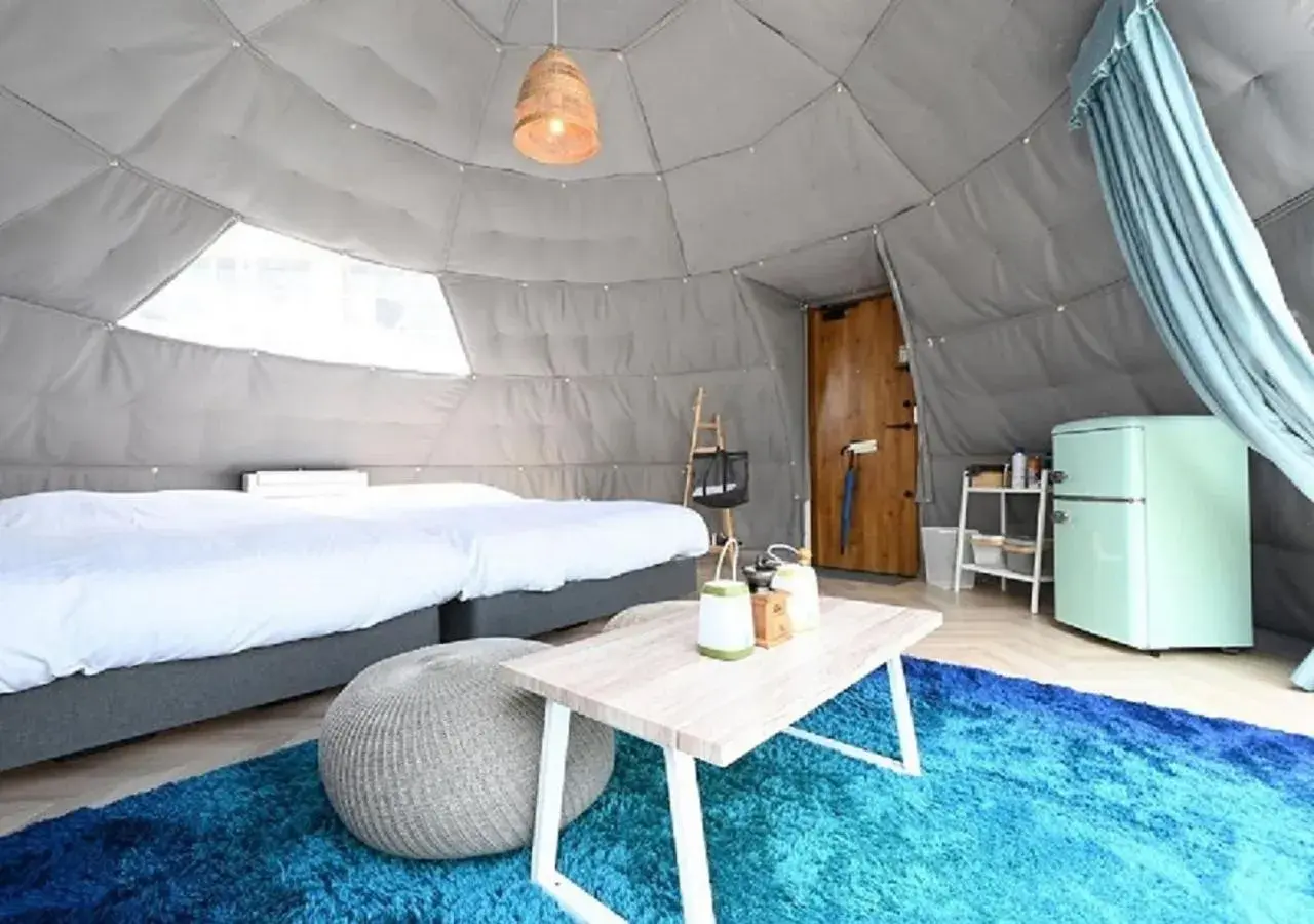Dome Tent with Double Bed in Takatakiko Glamping Resort Dome Tent with Double Bed in Takatakiko Glamping Resort