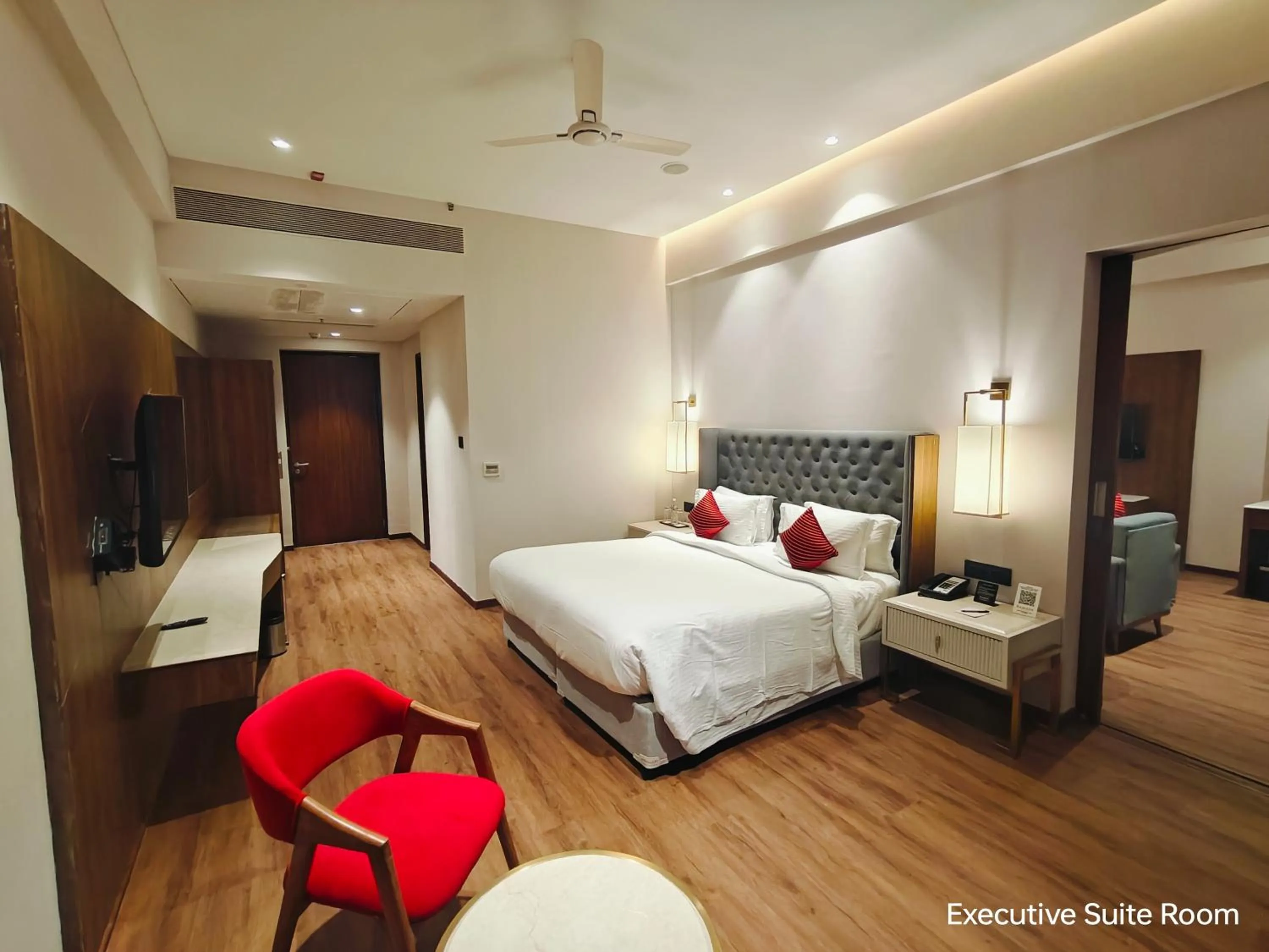 Bedroom, Bed in Ramada by Wyndham Ahmedabad Narendra Modi Stadium Motera