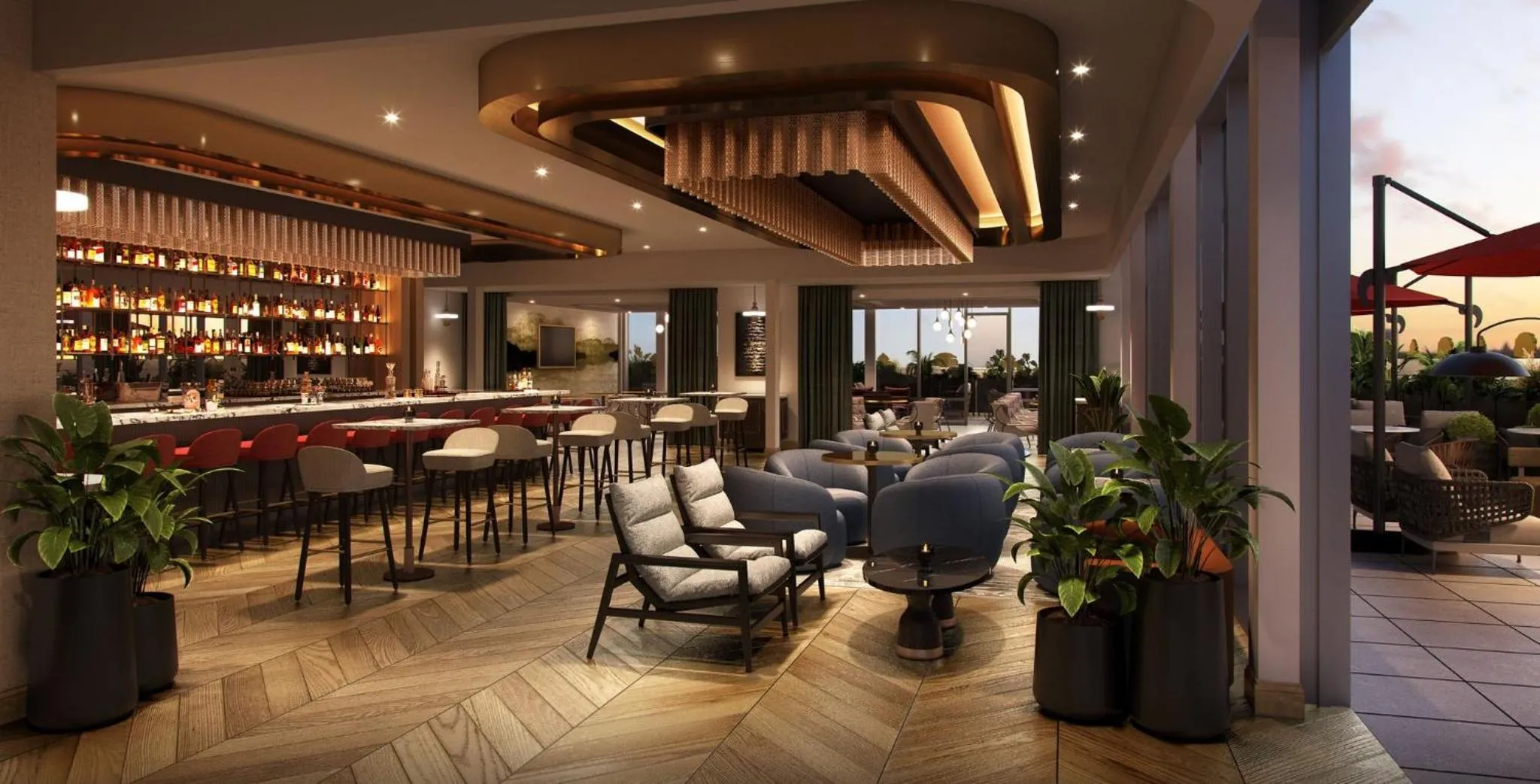 Lounge or bar in InterContinental Indianapolis by IHG