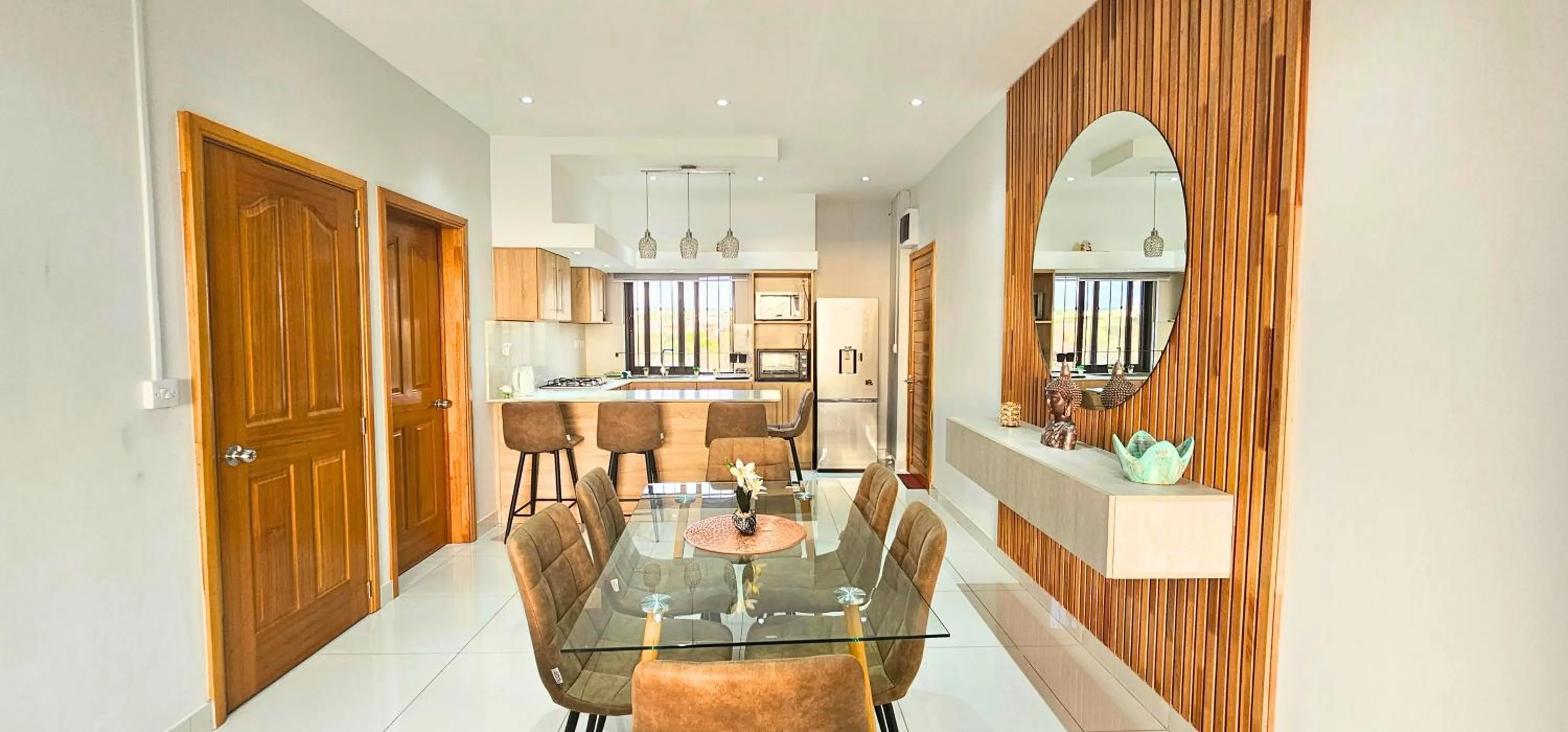 Dining area in Zen Retreat with Stunning Sea Views and Sunsets