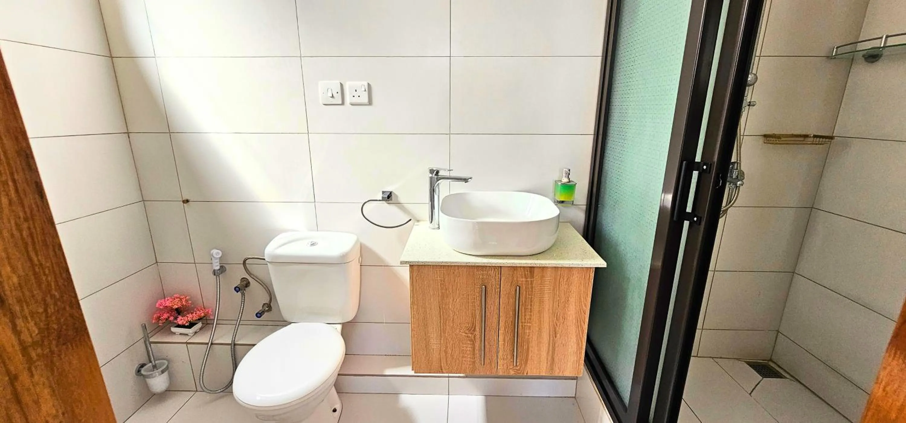 Shower in Zen Retreat with Stunning Sea Views and Sunsets