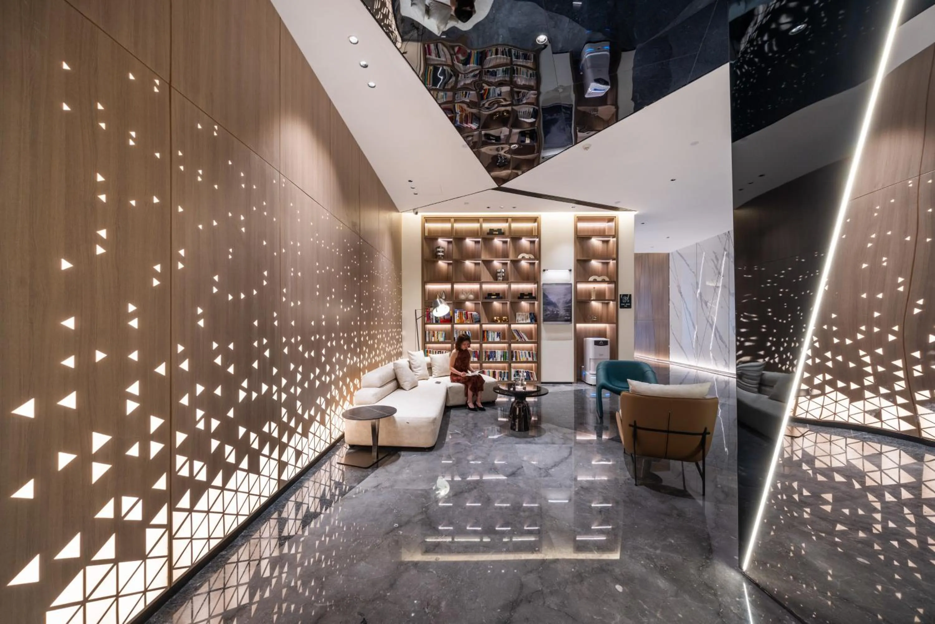 Seating area in Atour Hotel Dongguan Xiping Xindi Center