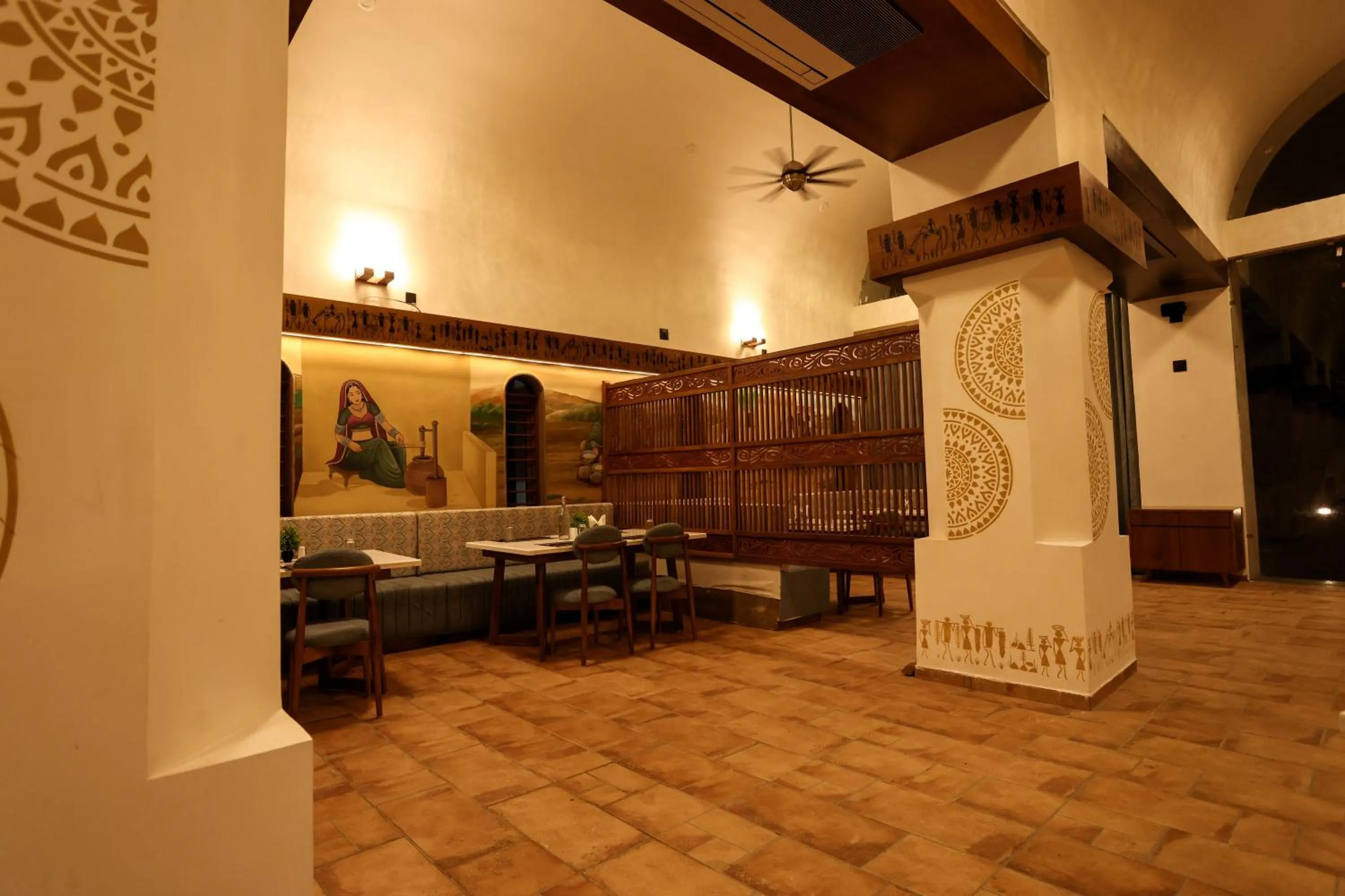 Seating area in Le Casa Lion Resort A Premium Resort In Sasan Gir