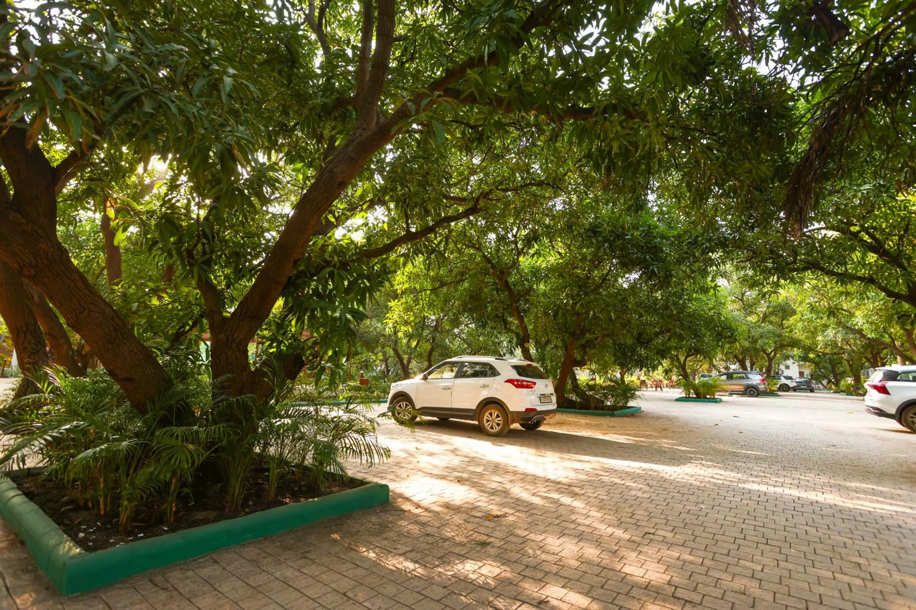 Parking in Le Casa Lion Resort A Premium Resort In Sasan Gir