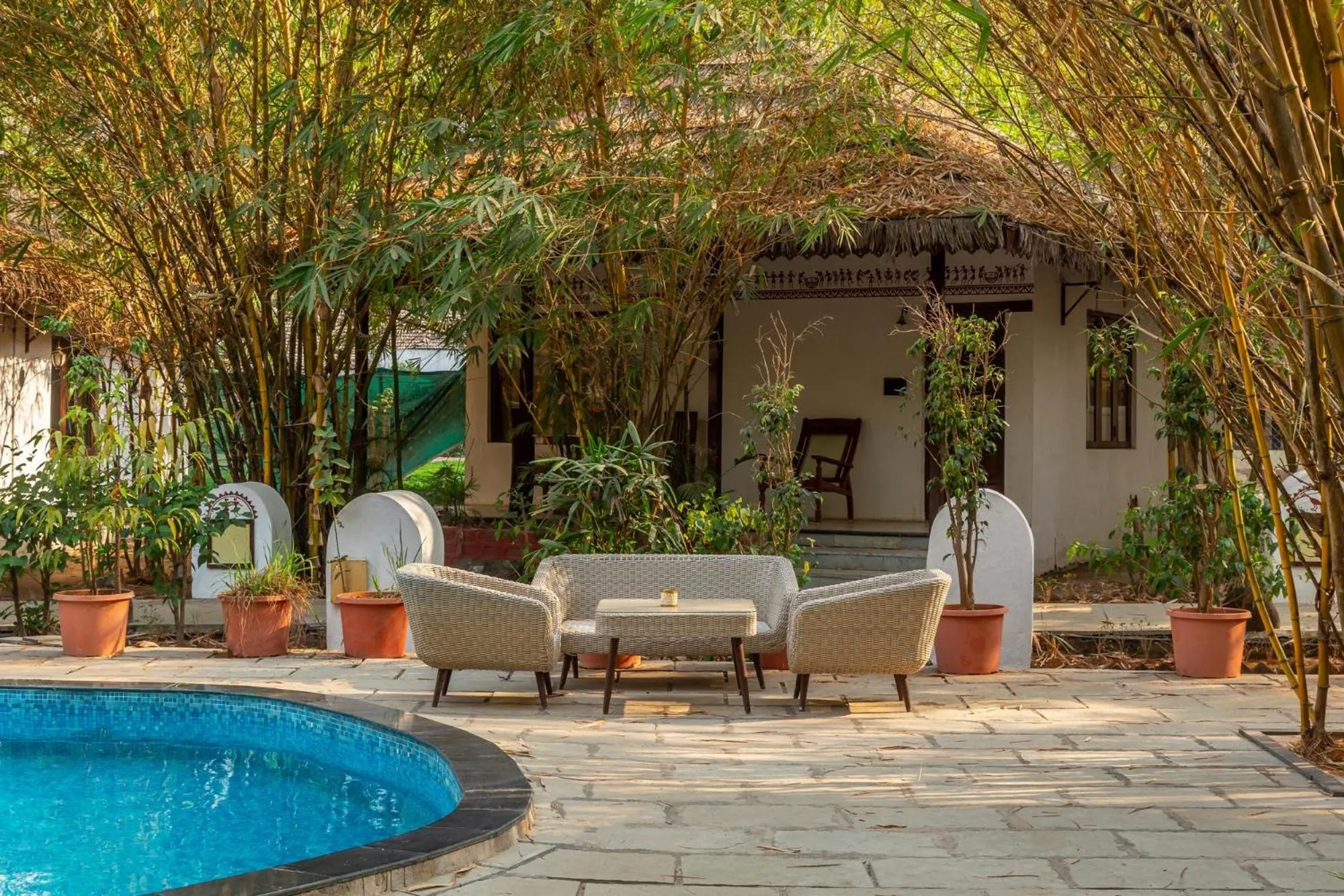 Patio in WilderNest Araanya by Vibescapes