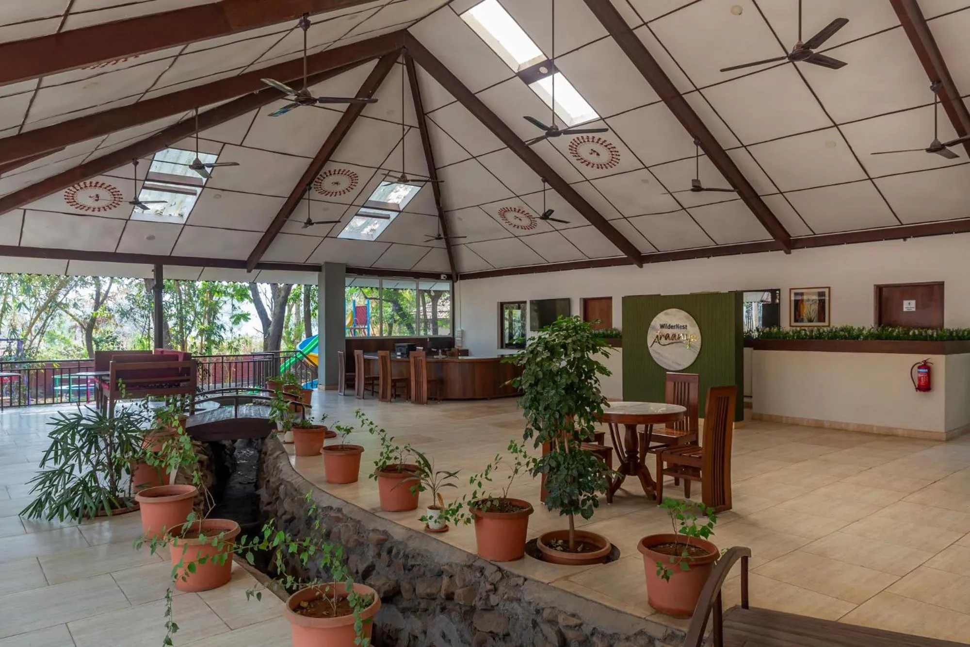 Lobby or reception in WilderNest Araanya by Vibescapes