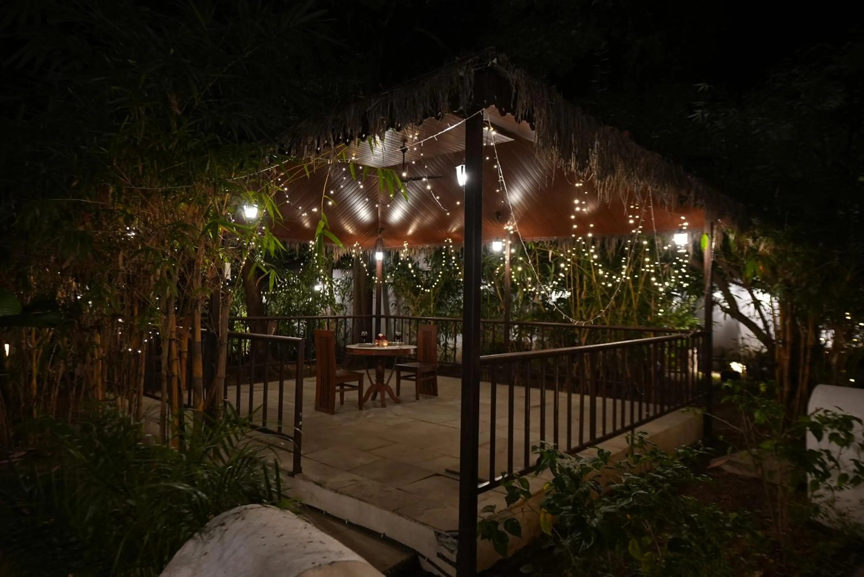 Seating area in WilderNest Araanya by Vibescapes