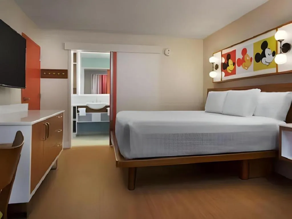 Bed in Disney's Pop Century Resort