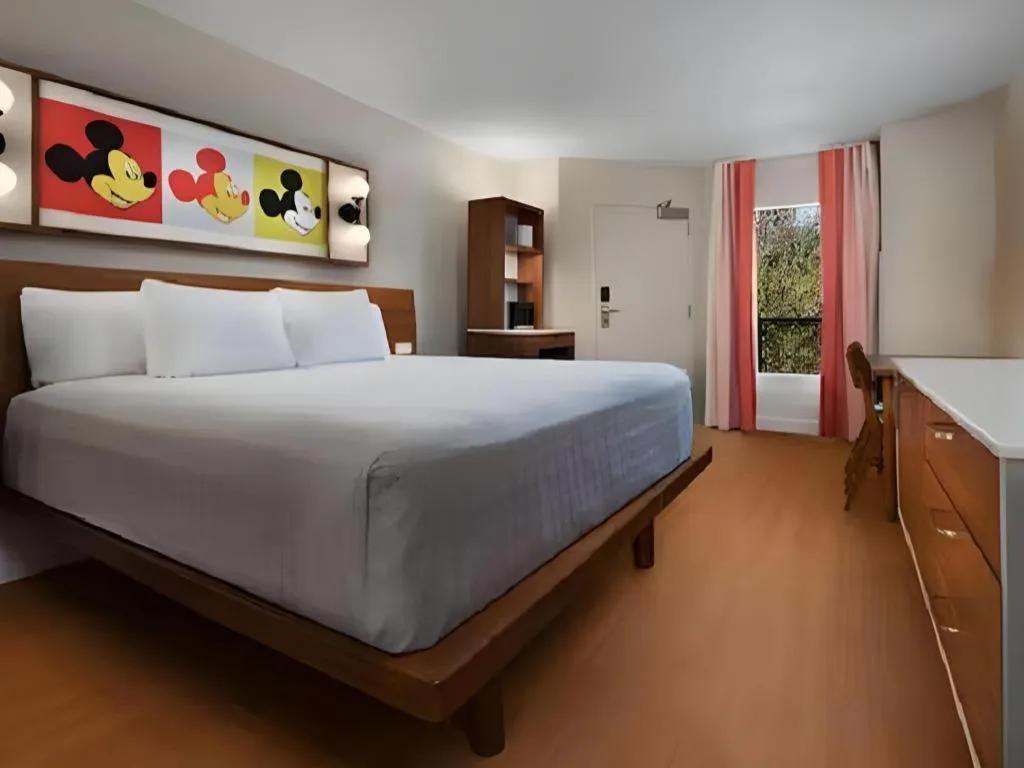 Bed in Disney's Pop Century Resort