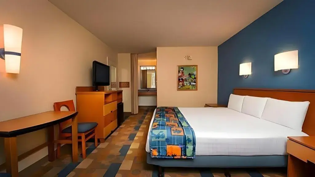 Bed in Disney's Pop Century Resort Bed in Disney's Pop Century Resort