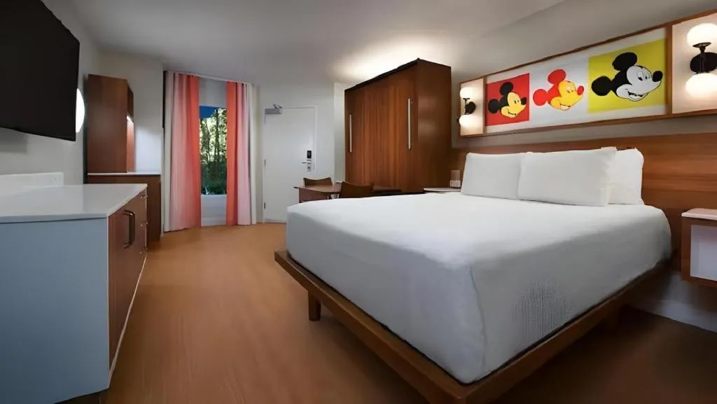 Bed in Disney's Pop Century Resort