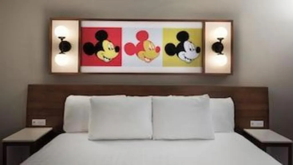 Bed in Disney's Pop Century Resort