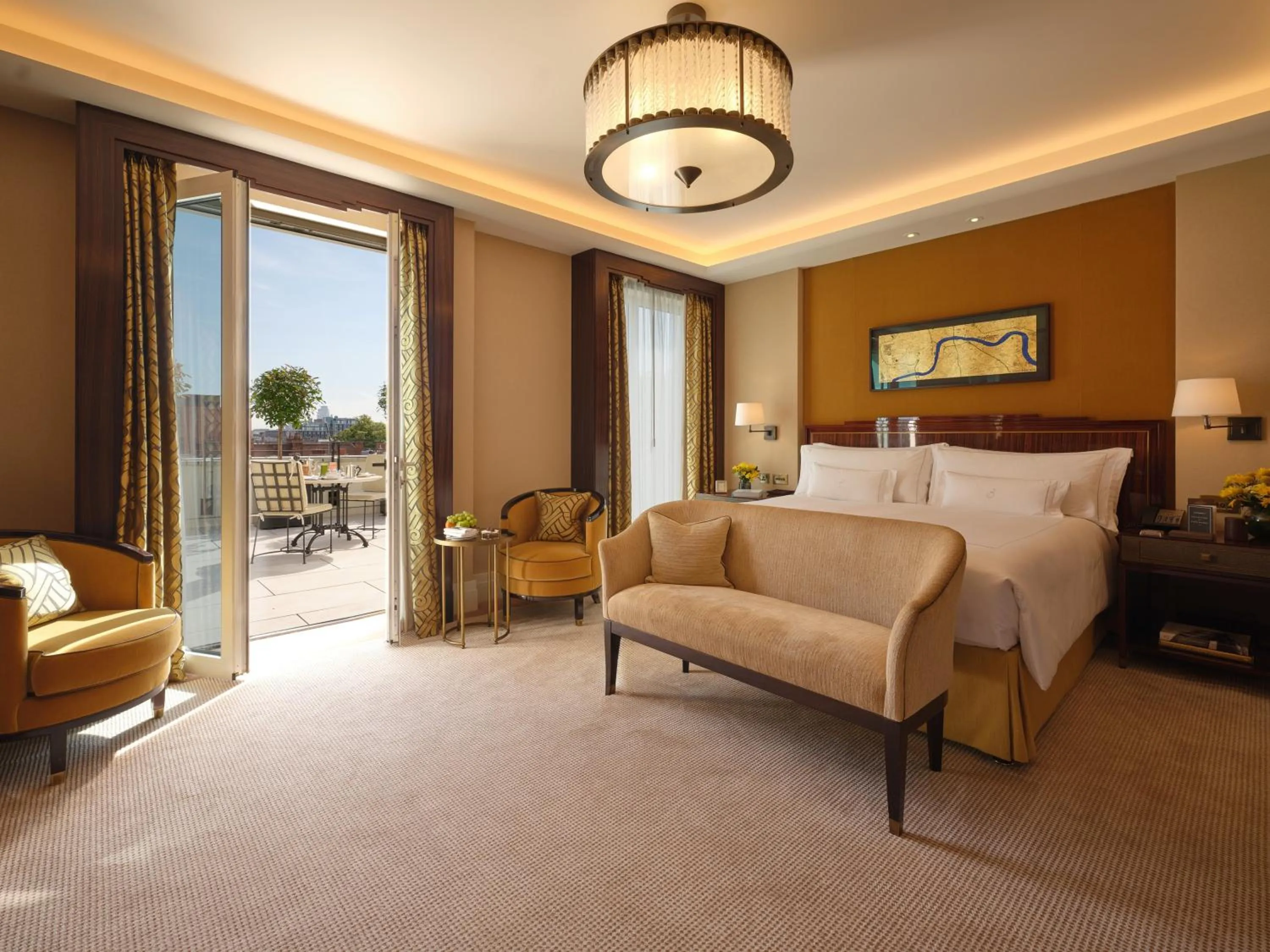 Bed in The Beaumont Mayfair