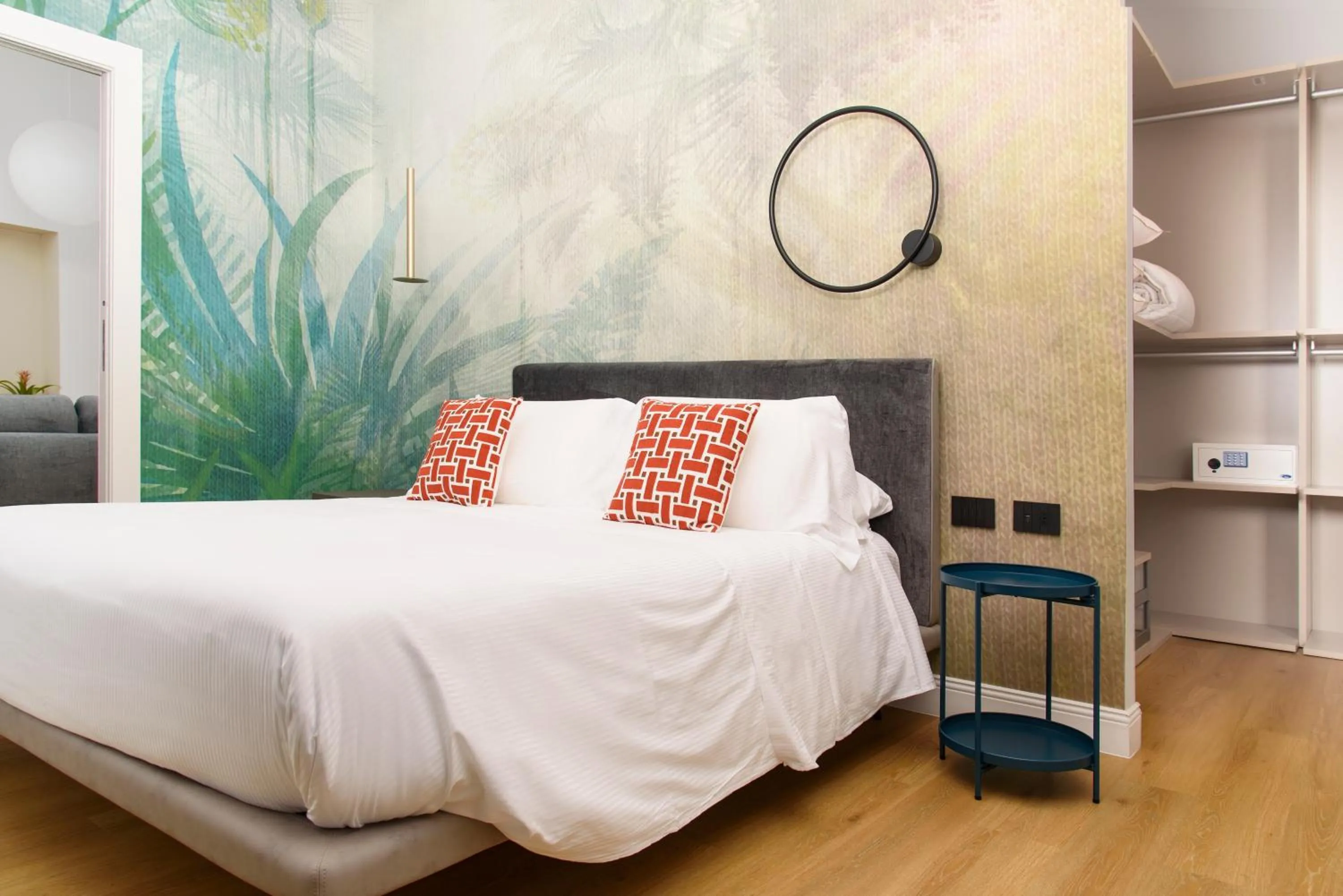 Bed in Vesuvius Palace Aparthotel