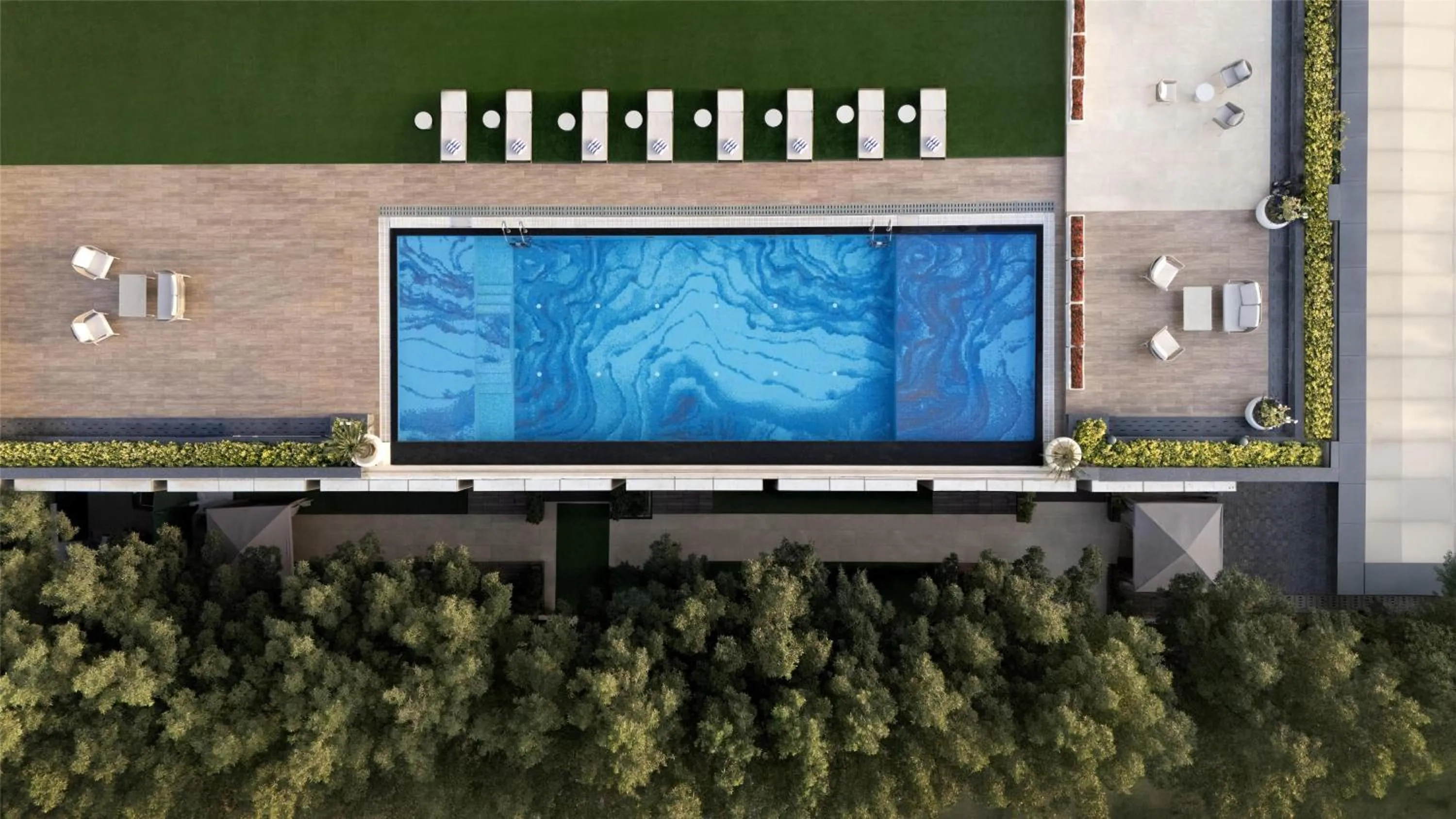 Pool view in Hilton Gurugram Baani City Centre