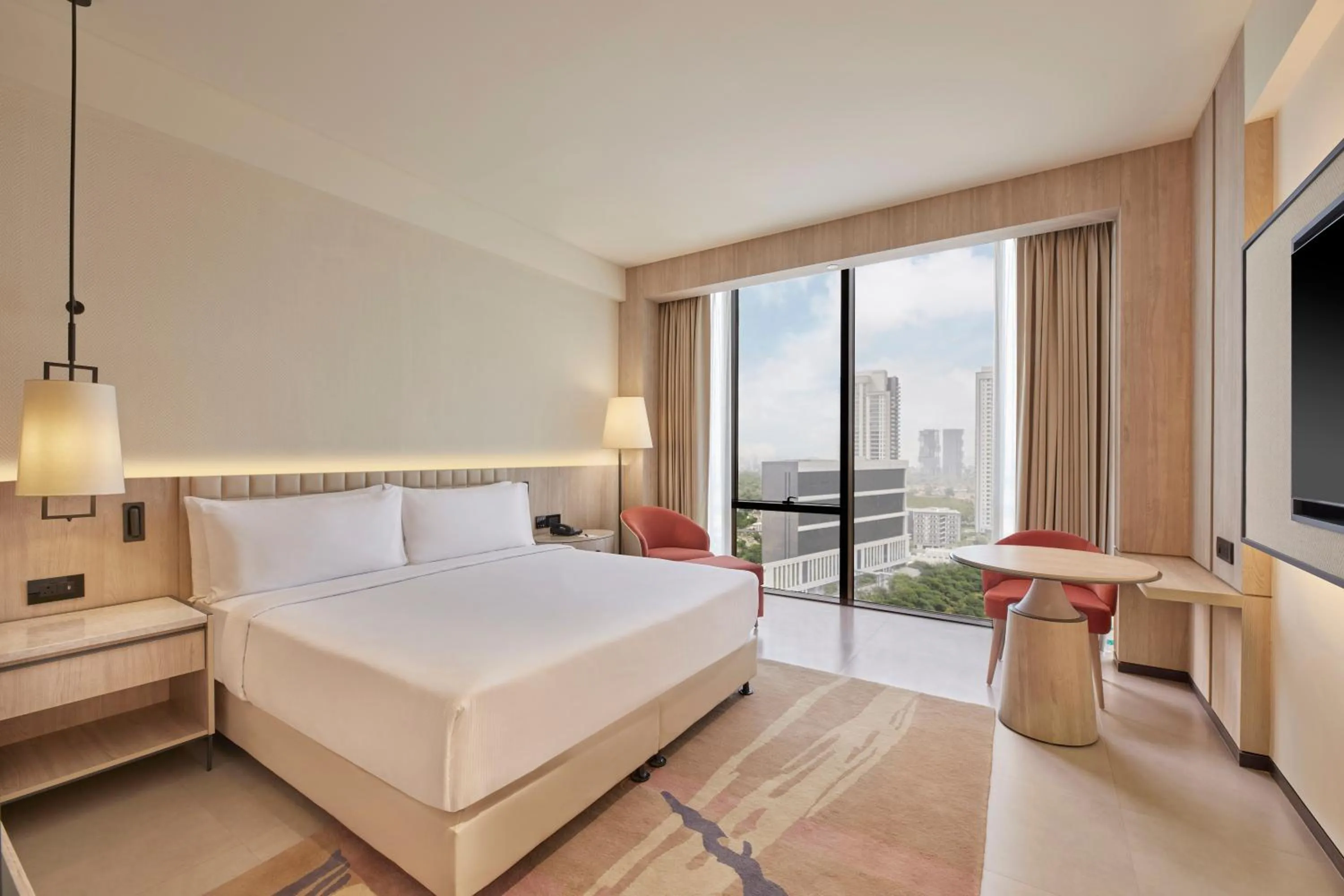 Bedroom, Bed in Hilton Gurugram Baani City Centre