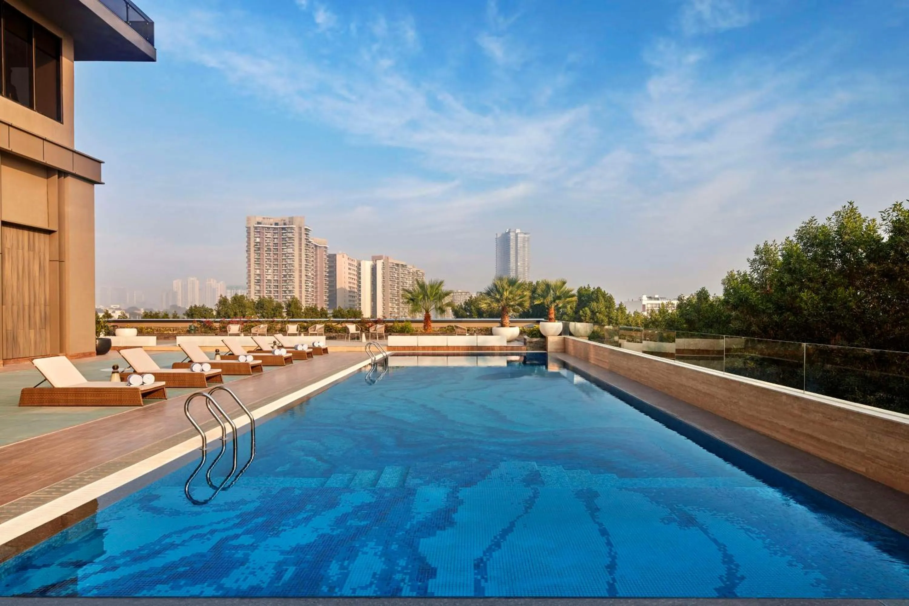 Pool view in Hilton Gurugram Baani City Centre