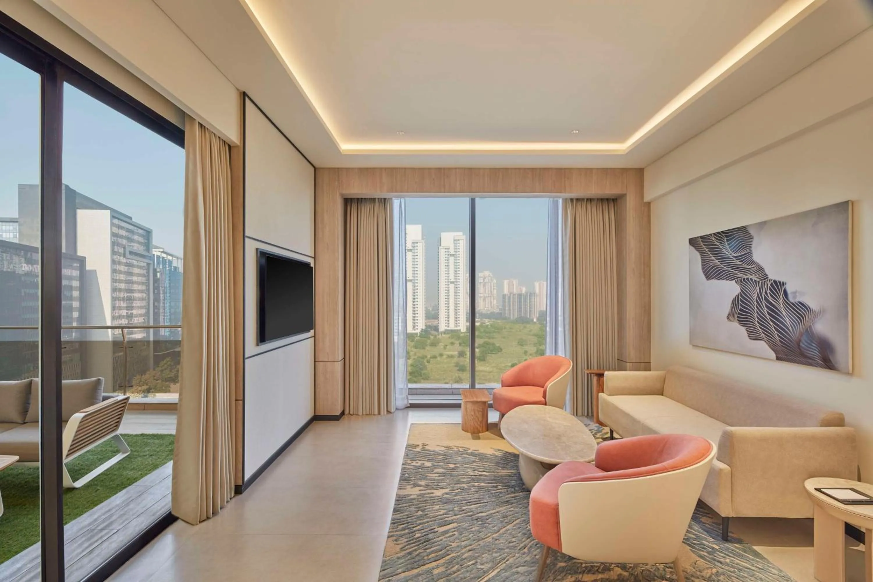 Living room in Hilton Gurugram Baani City Centre