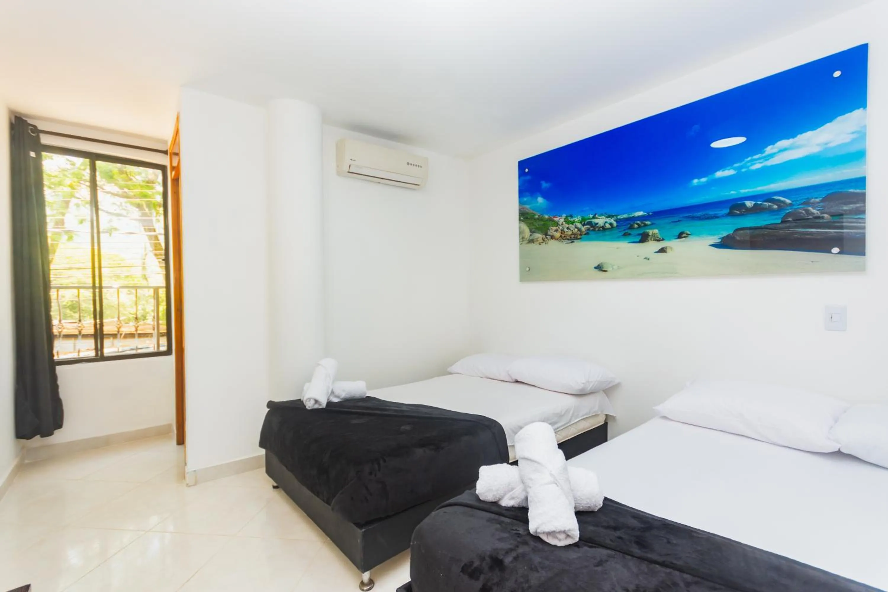 Bed in Hotel Tropical San Jeronimo