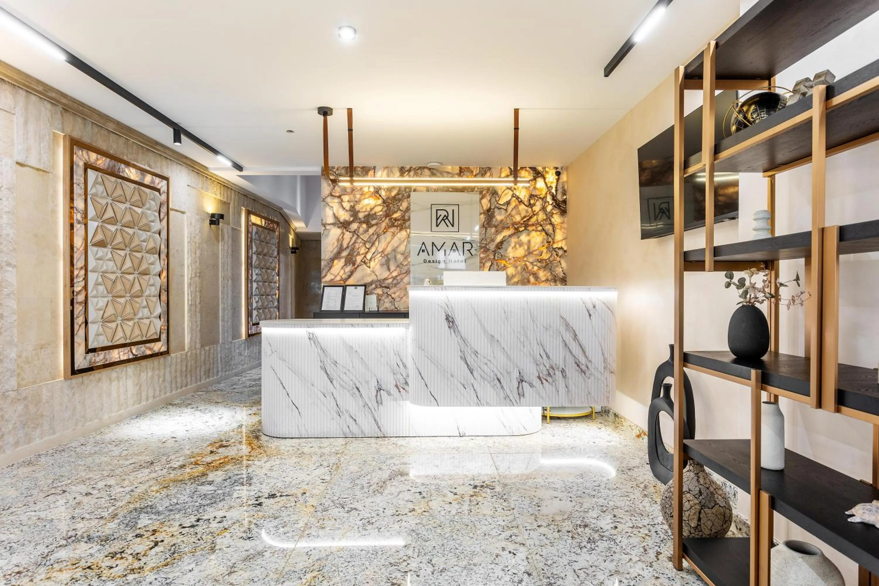 Lobby or reception in AMAR Design Hotel by HMG