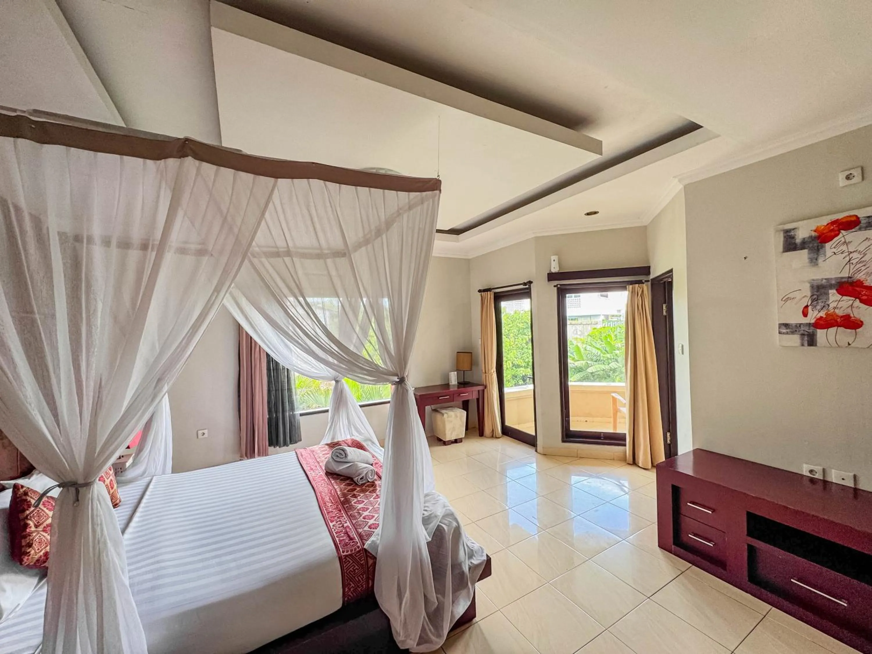 Bed in Griya Shanti Homestay