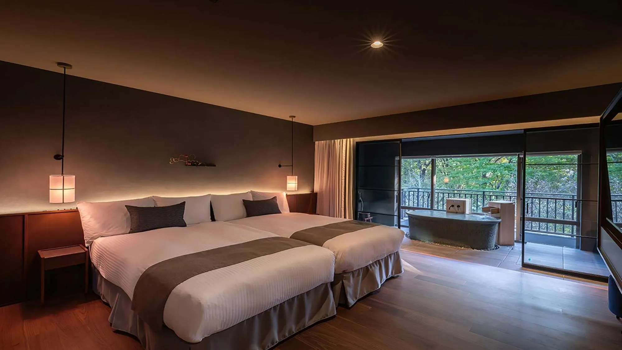 Bed in Nasu-Onsen Shinshun no Kago Hewitt Resort