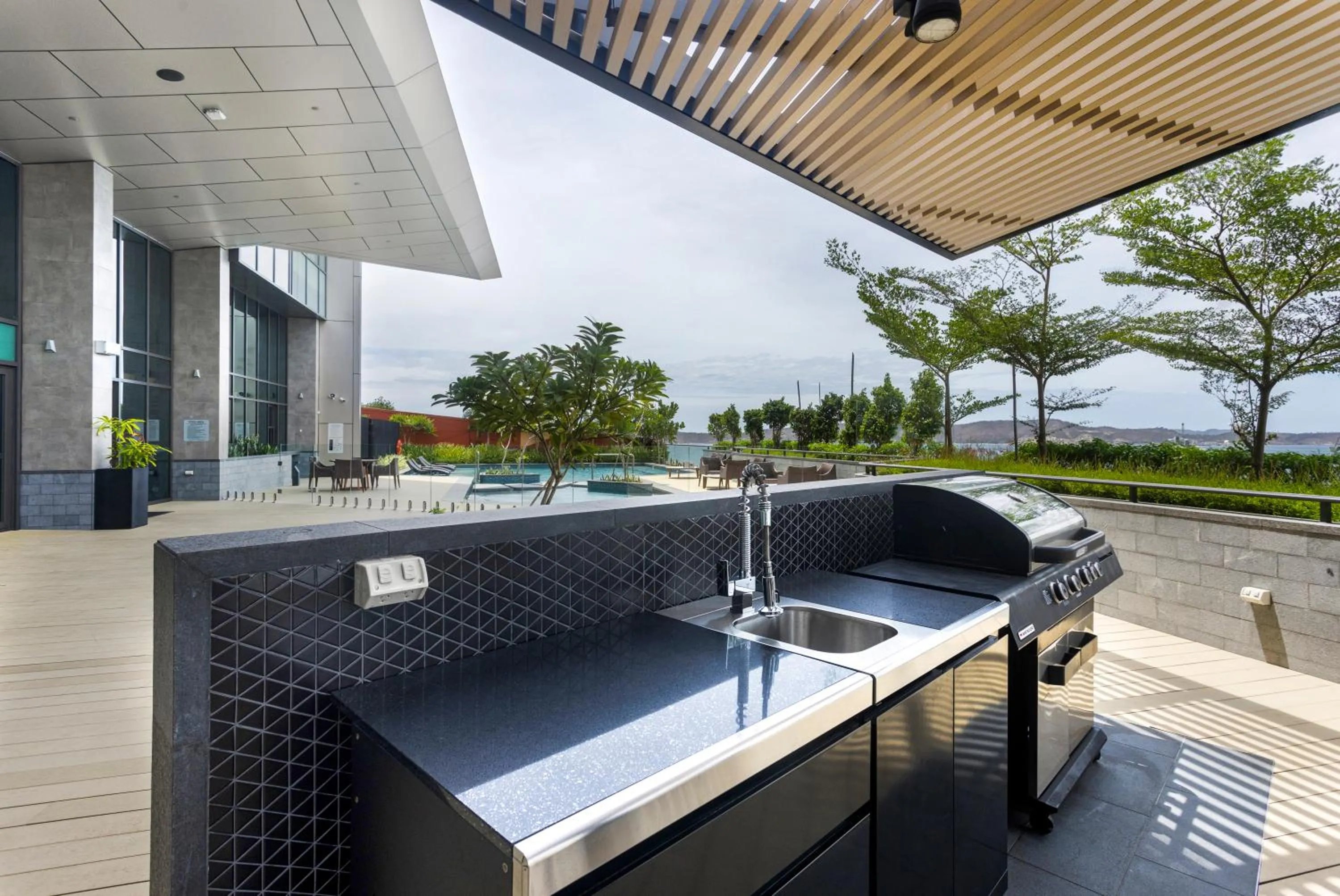 BBQ facilities in Marriott Executive Apartments Port Moresby