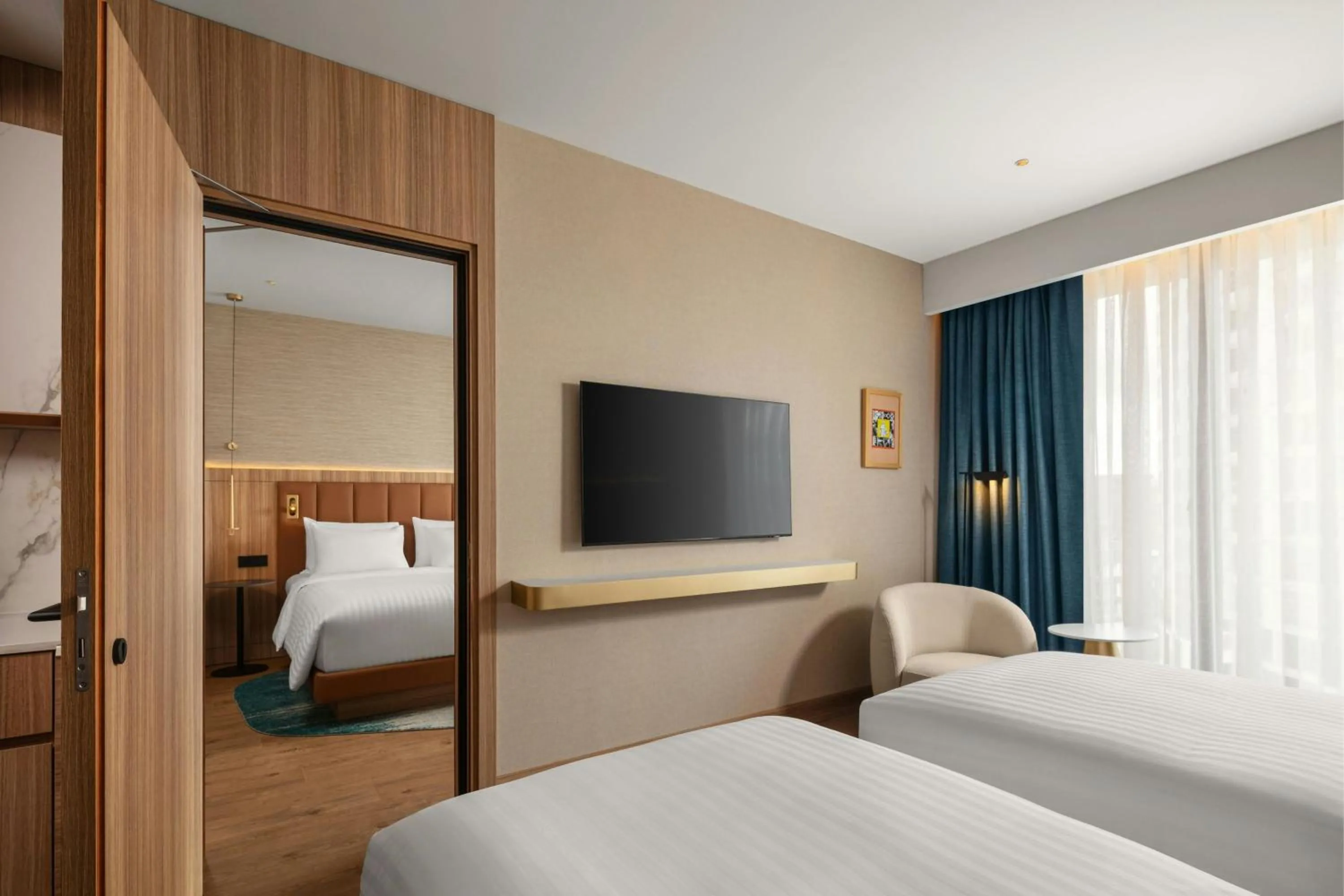 Photo of the whole room, Bed in Courtyard by Marriott Prishtina