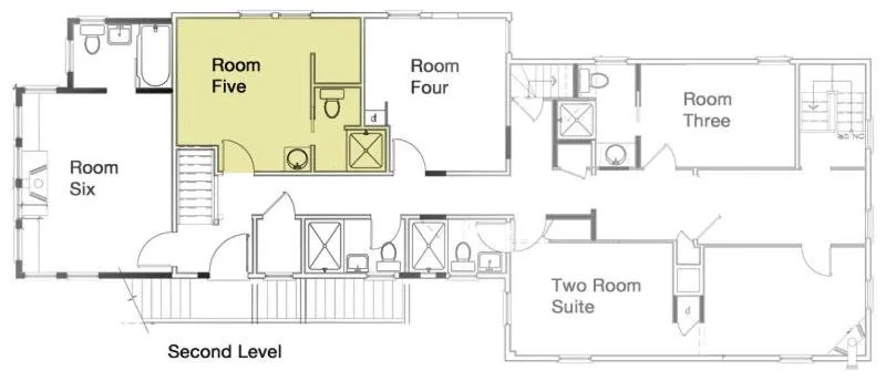 Floor plan in Revere Guest House