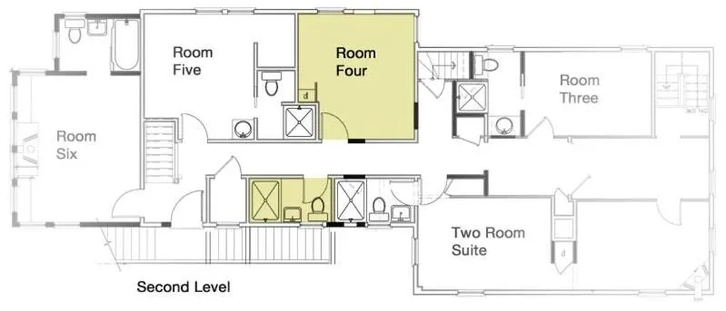 Floor plan in Revere Guest House
